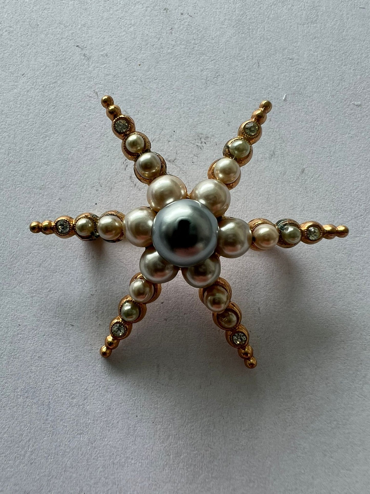 8531 Vintage Gothic Swarovski Kristallen Brosche 45mm