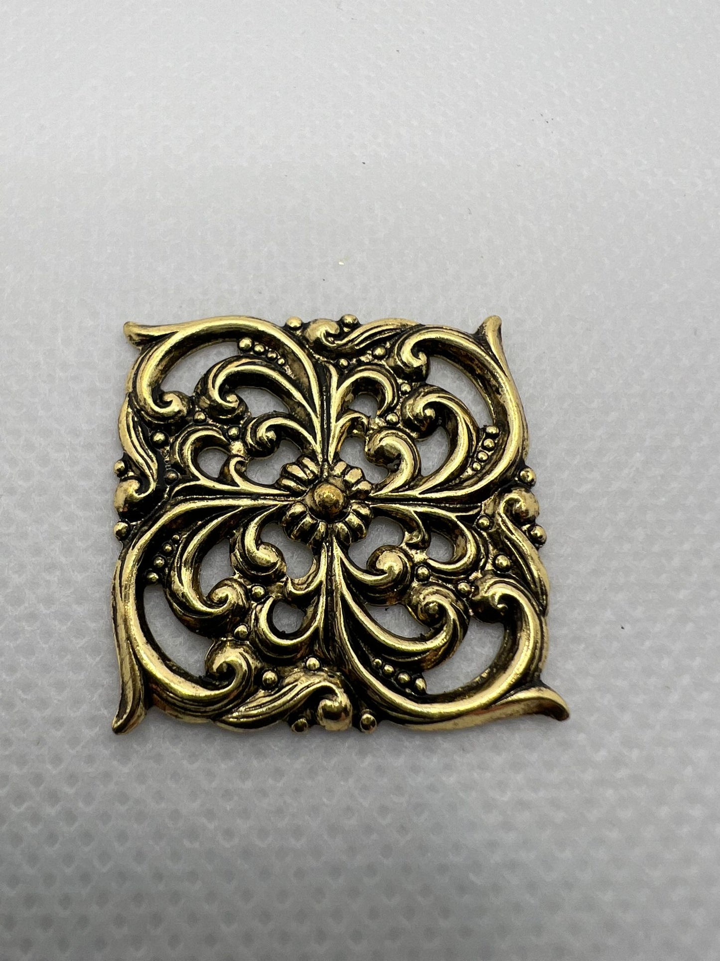 5874 Vintage Rhodium Filigren Schmuckzubehör 25mm