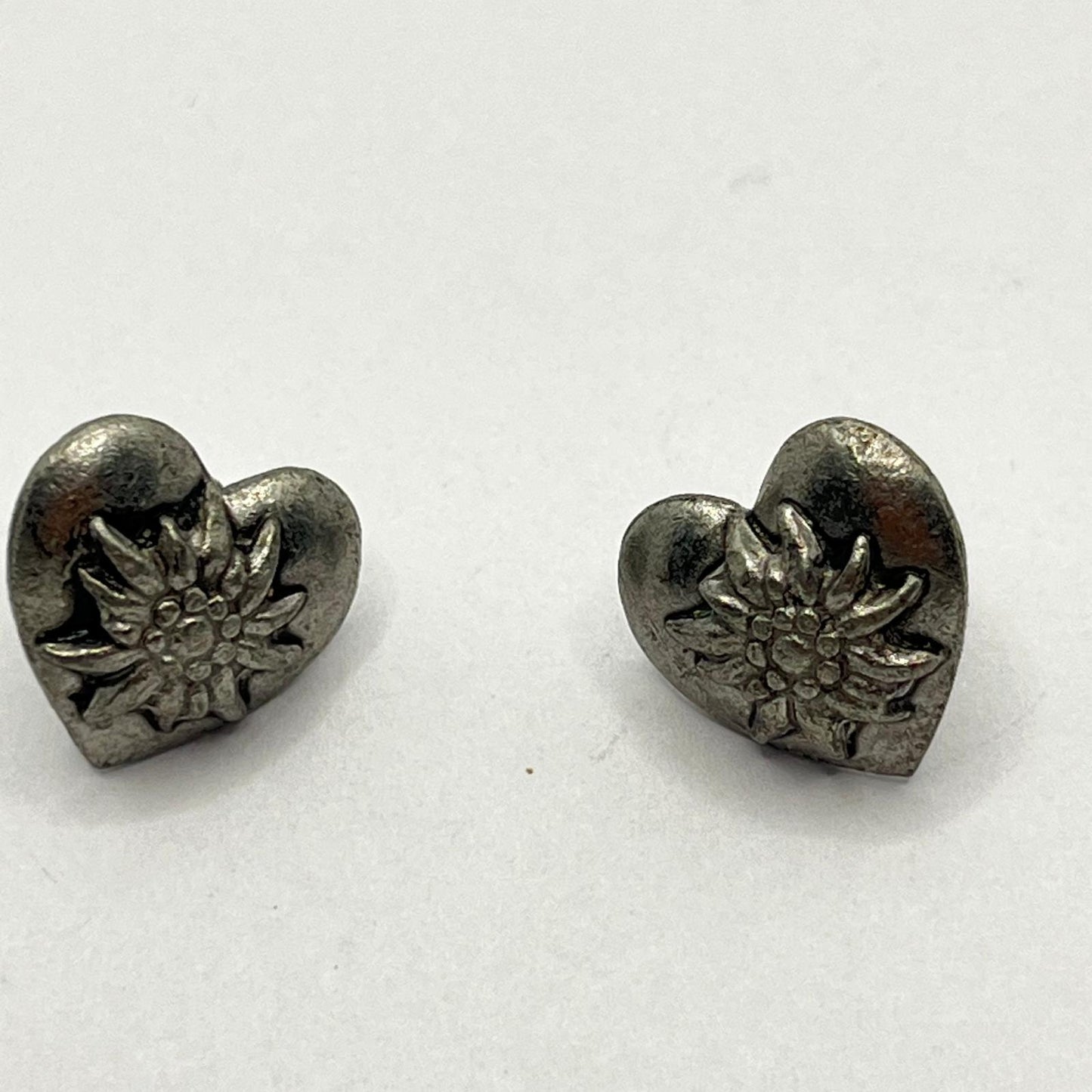 30537 Vintage Trachten Edelweiß Ohrclips 13mm