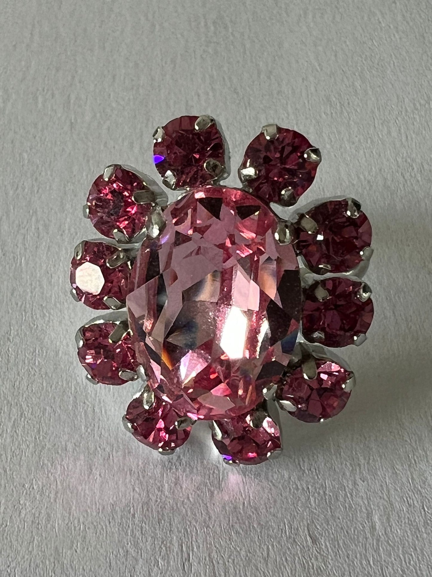 9732 Vintage Swarovski Kristallen Ring 25mm