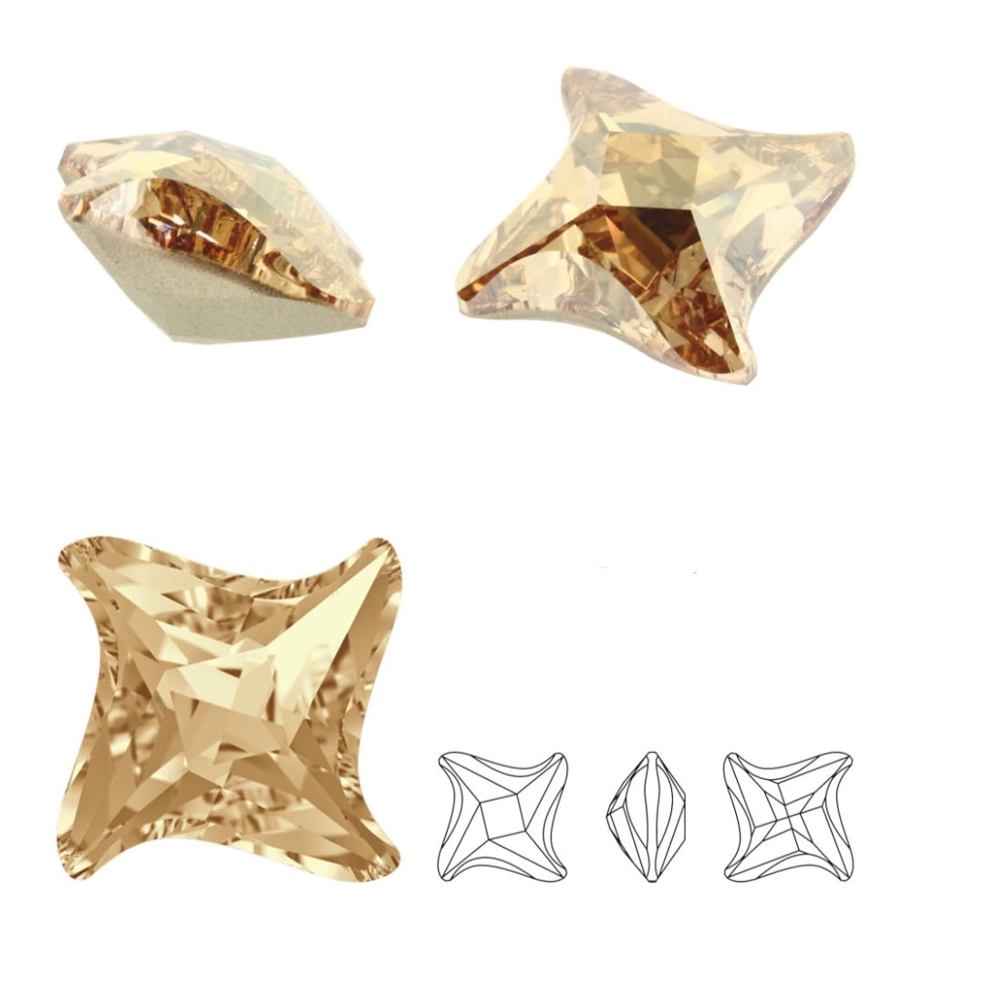 Swarovski® Fancy Twister Golden Shadow 17mm