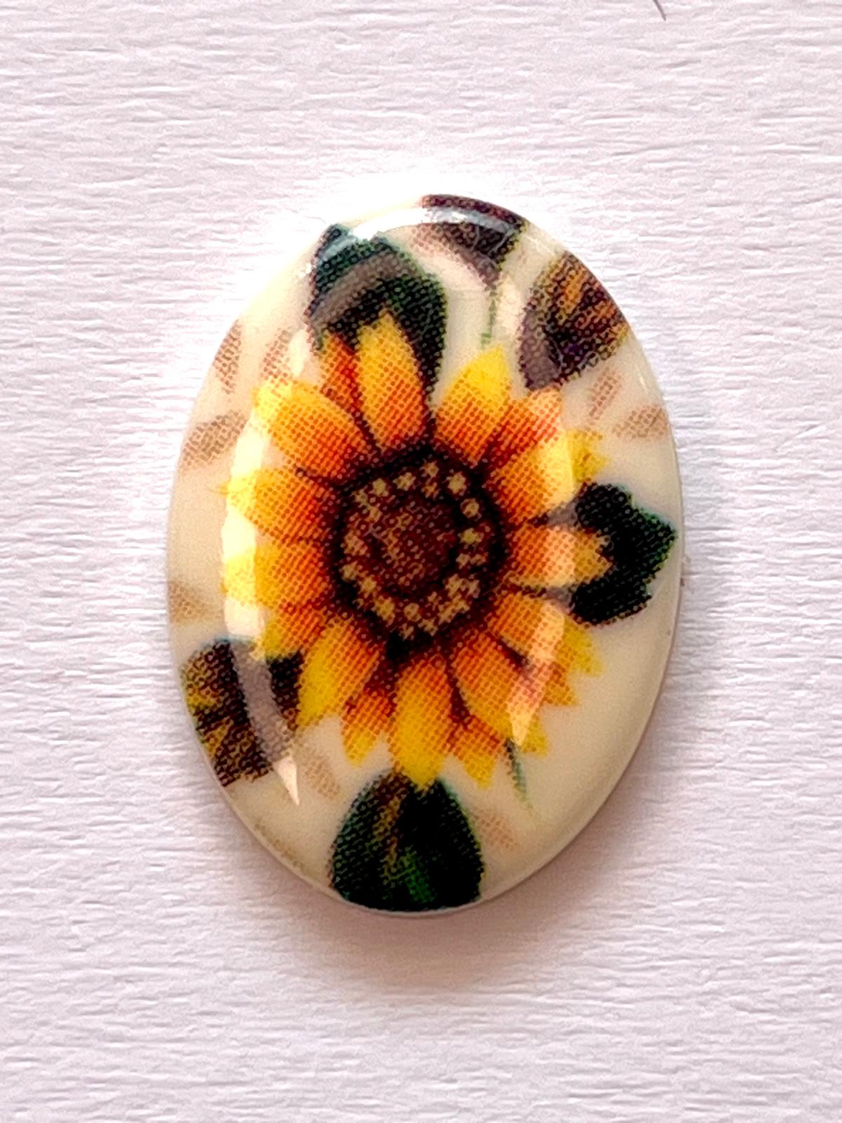 5648 Vintage Sonnenblume Cabochon 18mm
