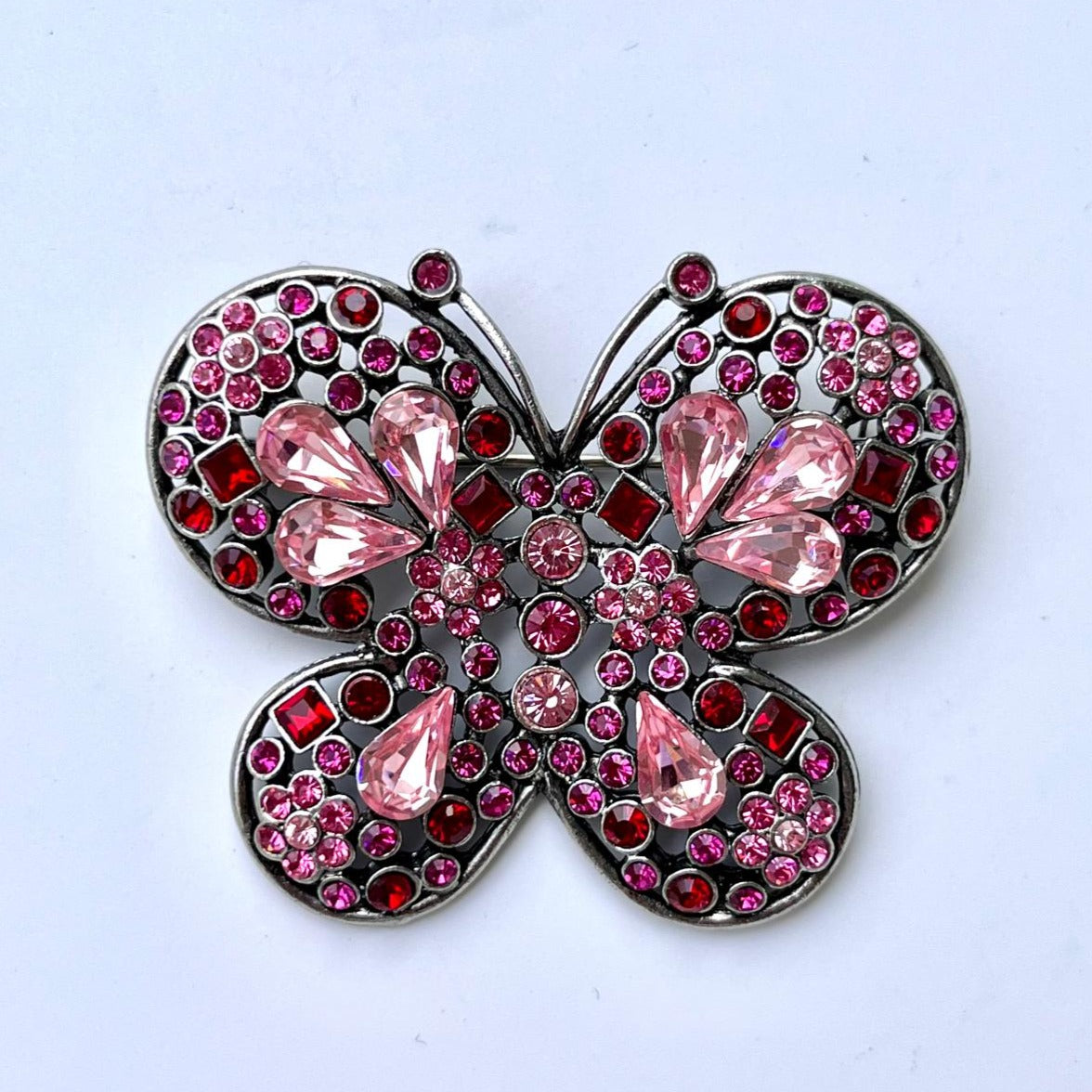 8448 Vintage Swarovski Kristallen Brosche 55mm