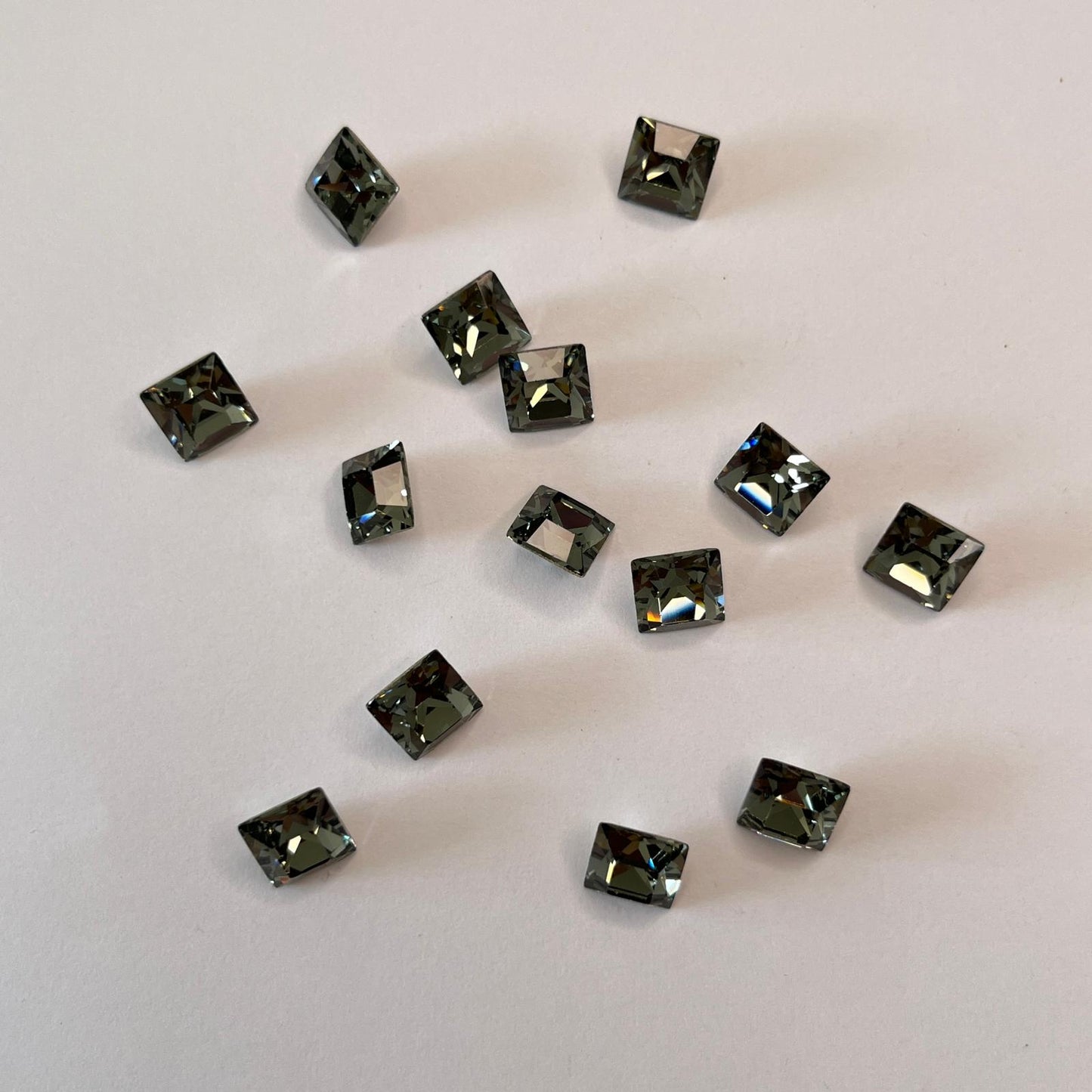 Swarovski® Fancy Stone Xilion Square Black Diamond 8mm