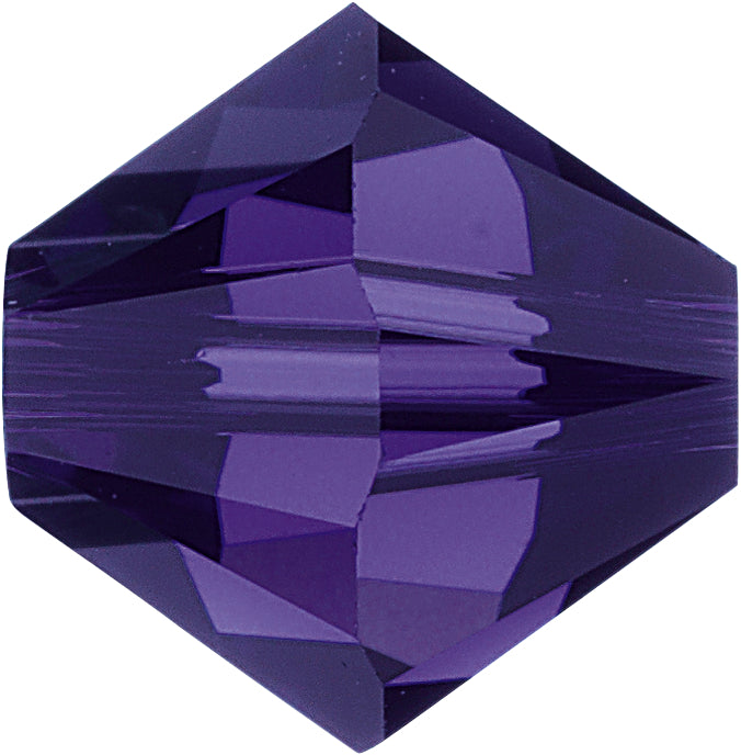 25 Perles Facettes Bohème Preciosa 6mm Violet Velours - Pour Création Bijoux