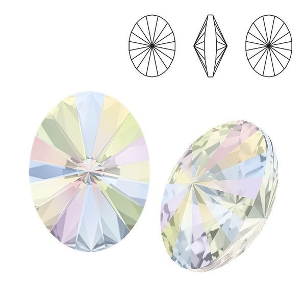 Swarovski® Fancy Oval Aurore Boreale 18x13.5mm