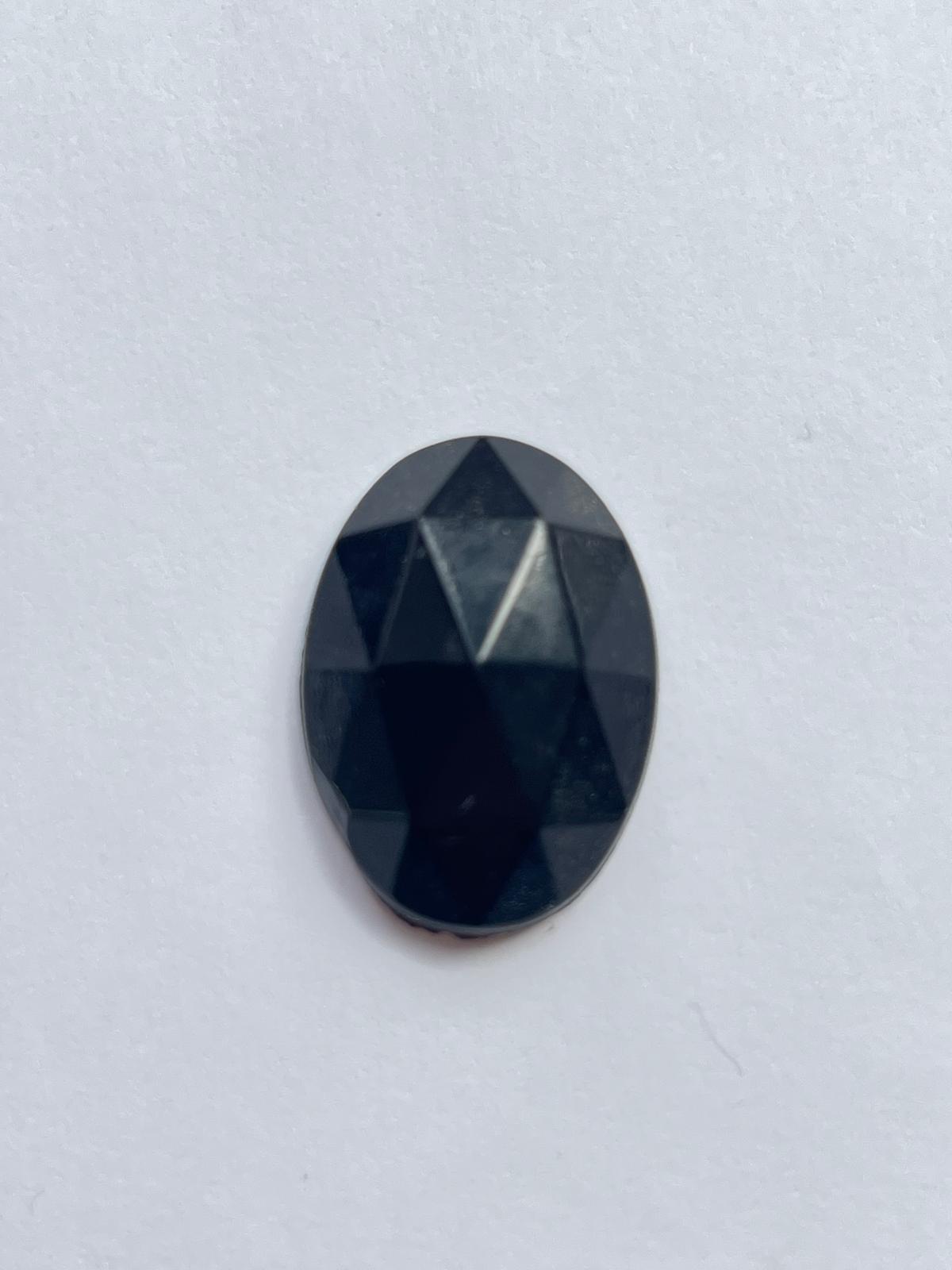 5808 Vintage Kunststoff Oval Crystal Cut Cabochon 24mm