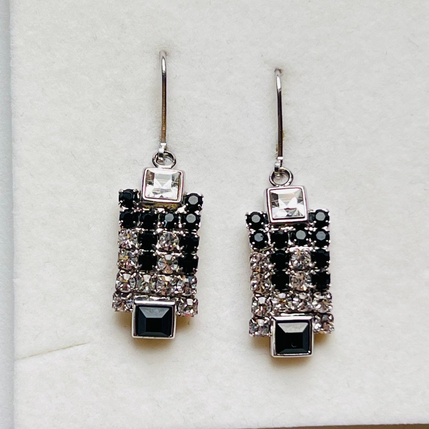 3933 Vintage Earring mit Swarovski Crystals 40mm