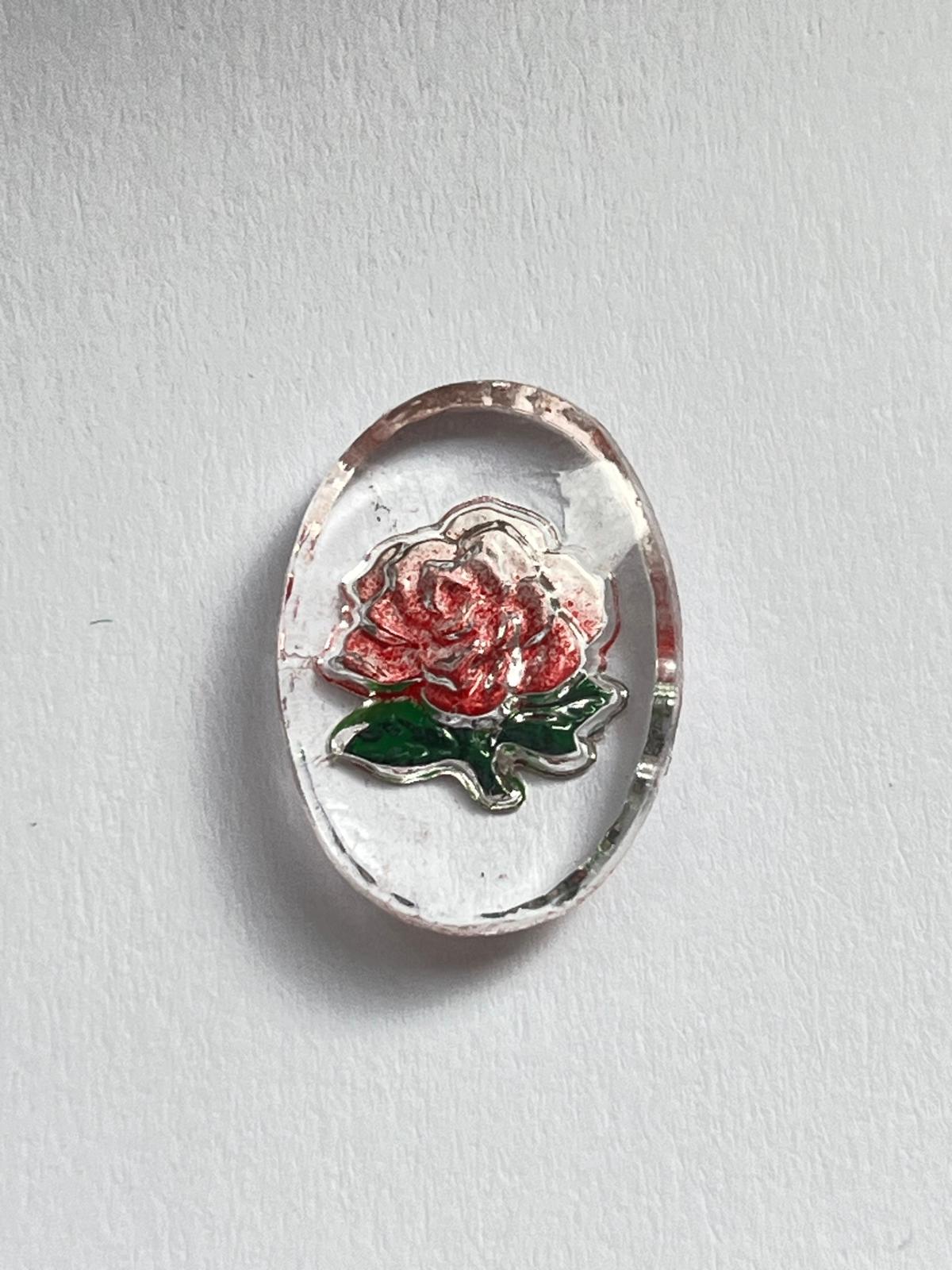 1088 Vintage Kristall Oval geprägter Cabochon 18mm