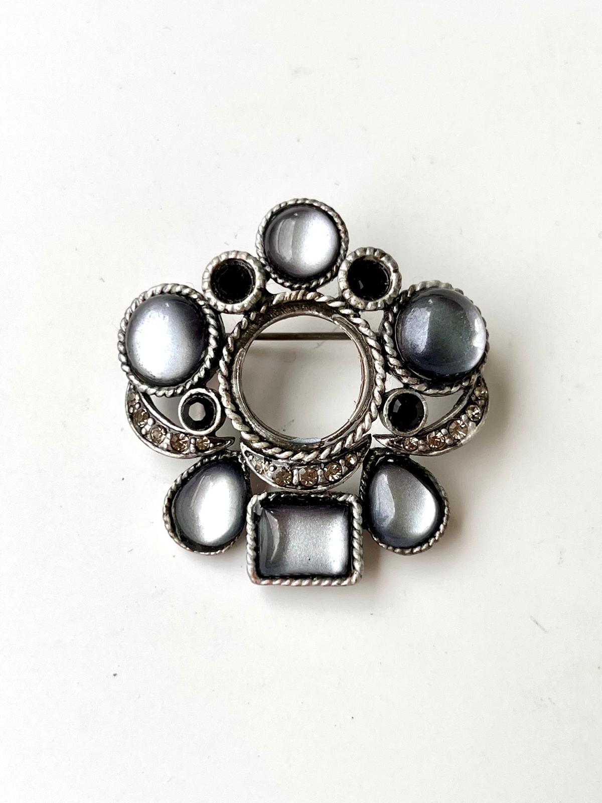 8477 Vintage Swarovski Kristallen Brosche 40mm
