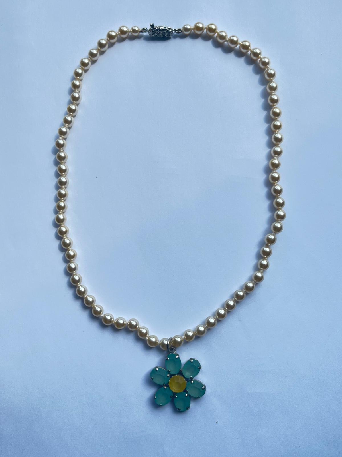 6080 Vintage Swarovski Kristallen Perlenkette 45cm