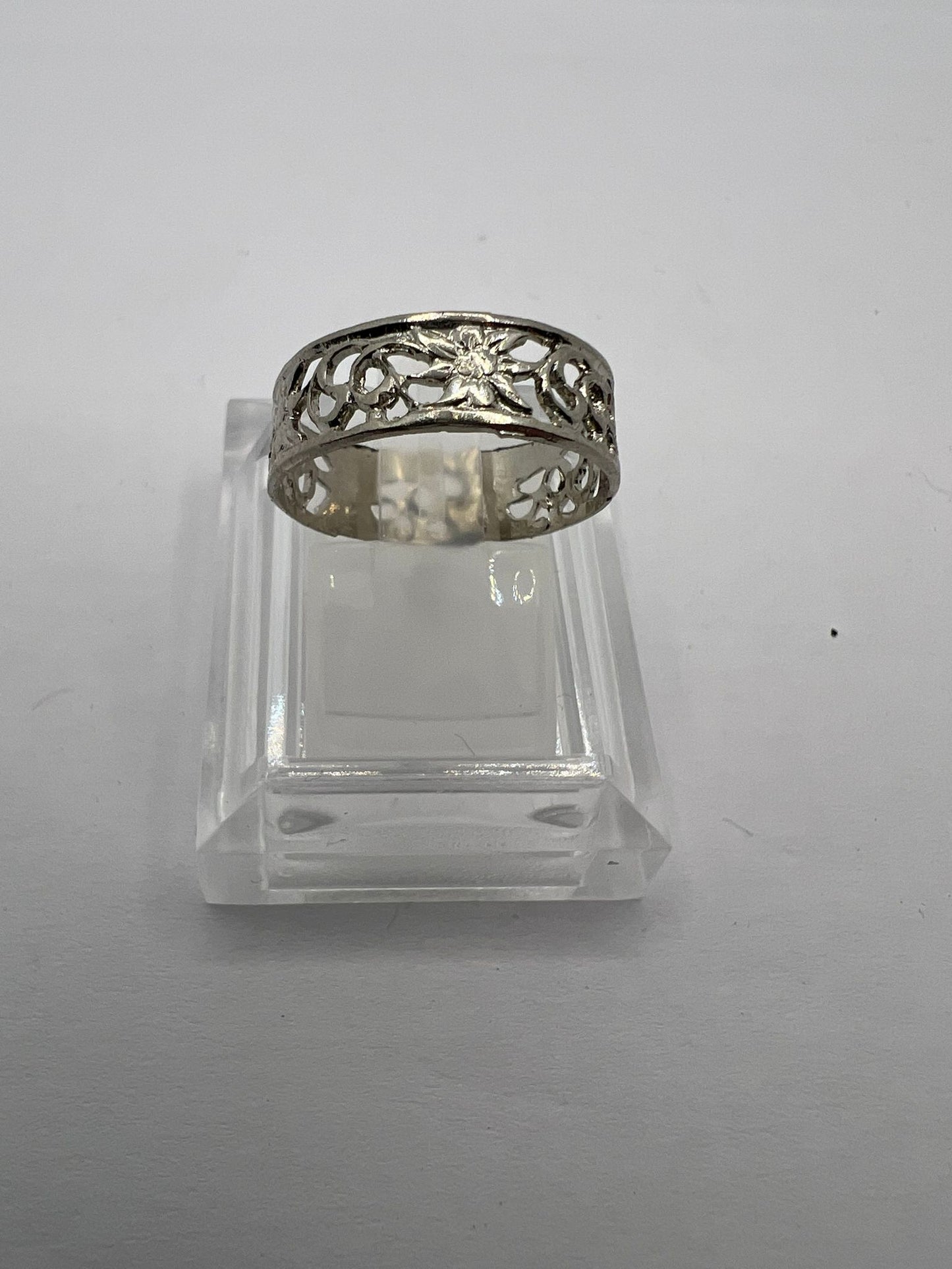 9669 Vintage Rhodium Ring 15mm