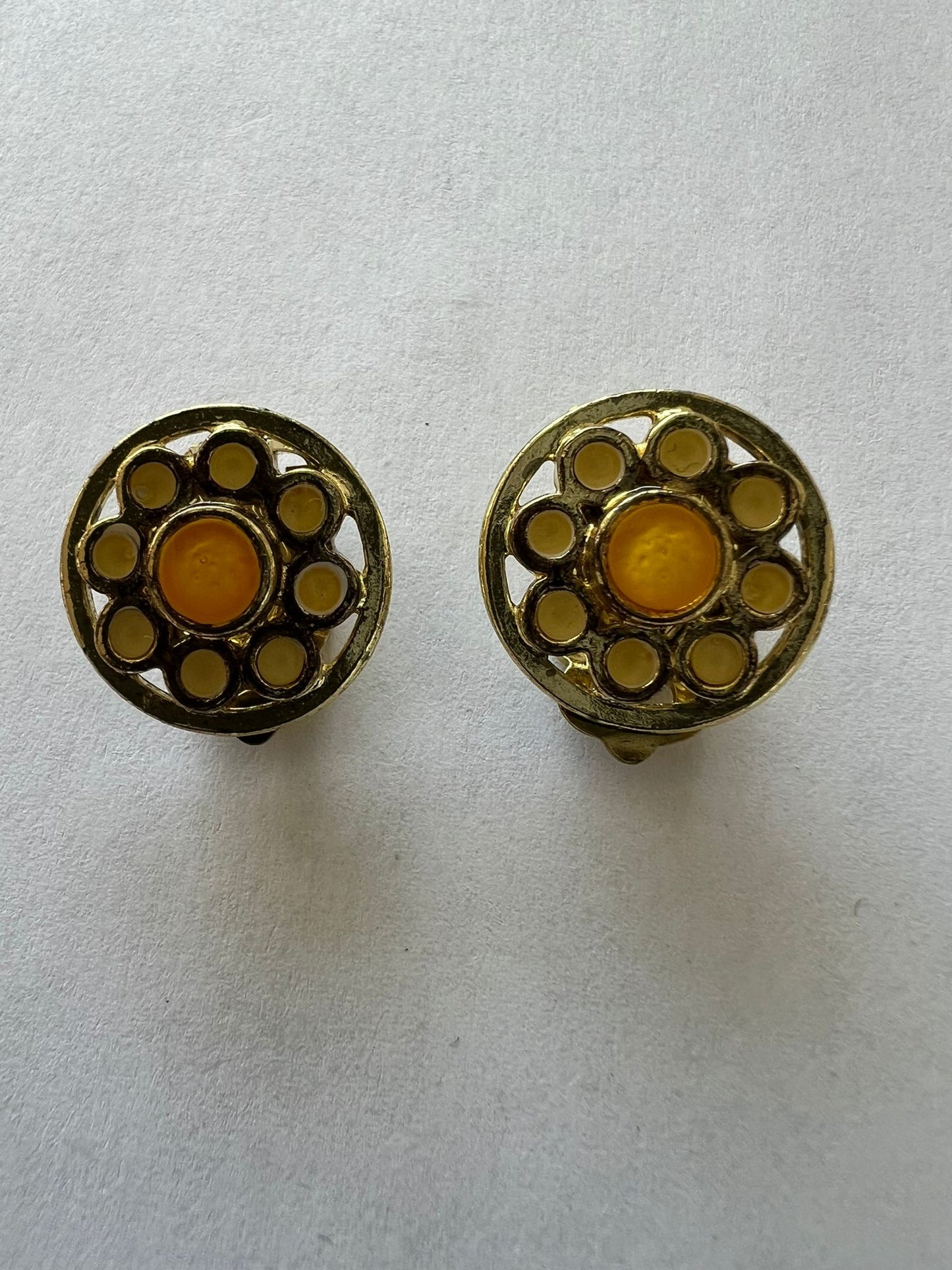 3024 Vintage Emaille Ohrclip 21mm