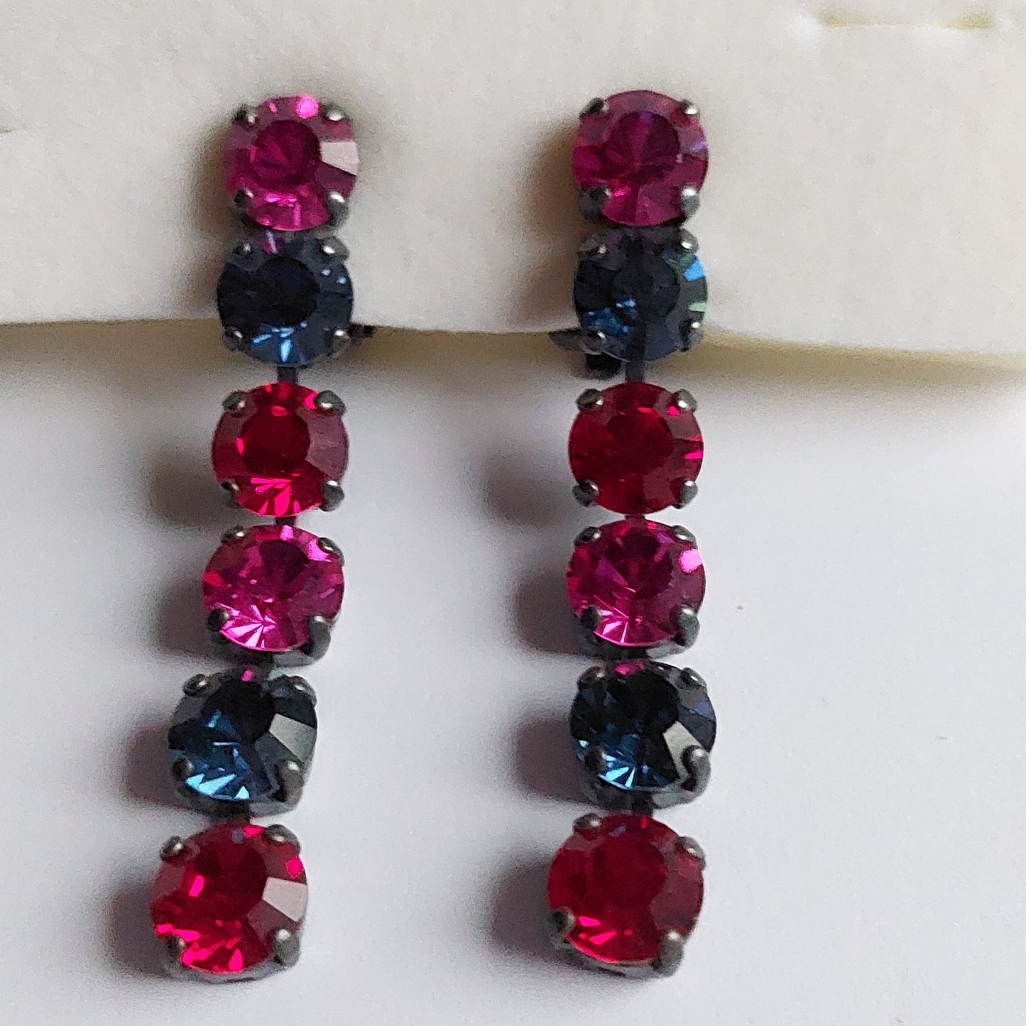 3140 Vintage Swarovski Kristallen Ohrringe 55mm