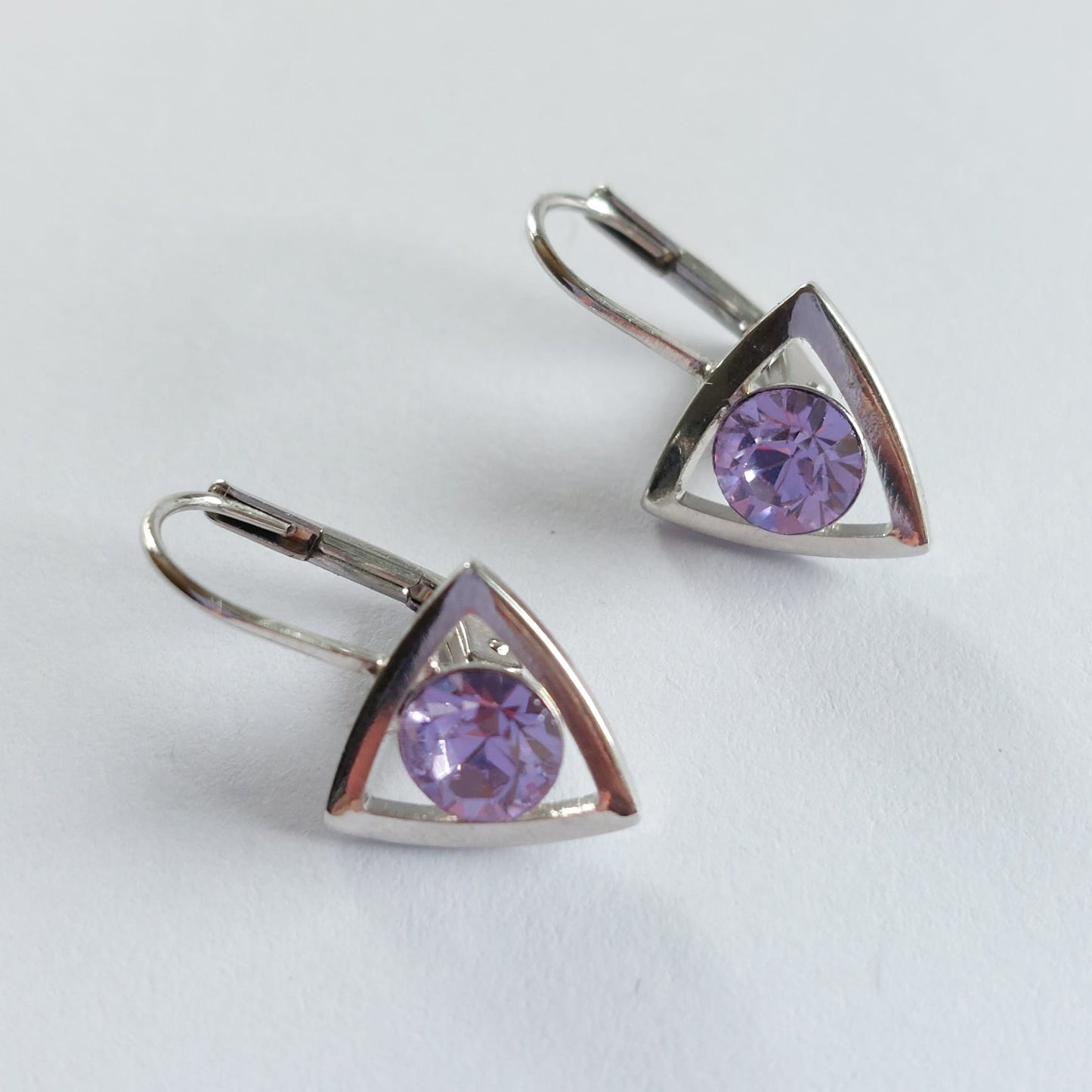 3148 Vintage Earring mit Swarovski Kristallen 20mm