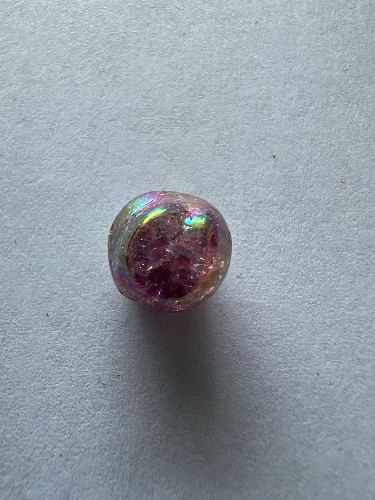 5741 Vintage Acryl Perlen Rosa AB 9mm