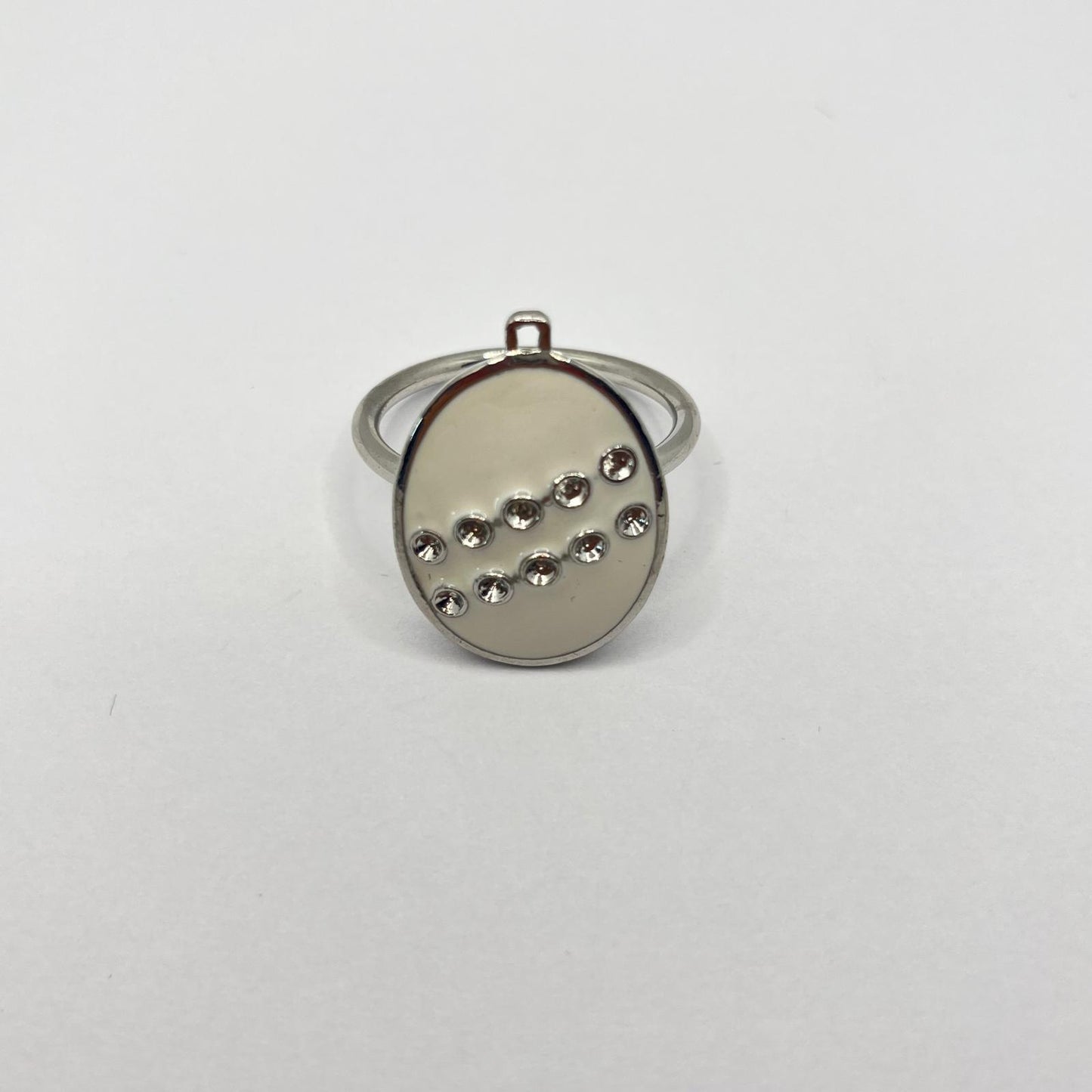 2524 Vintage leerer Schalhalter zum Befüllen mit Swarovski Kristallen 30mm
