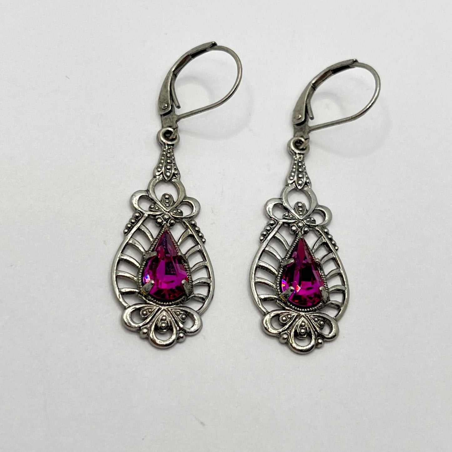 30644 Vintage Swarovski Kristallen Ohrhanger 34mm