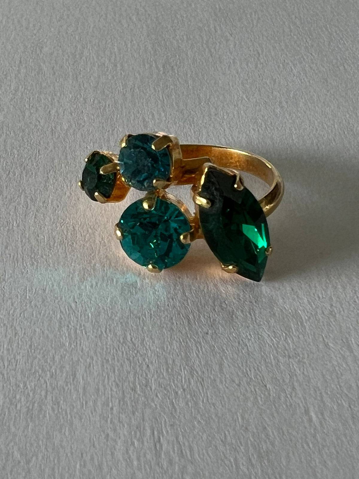 9767 Vintage Swarovski Kristallen Ring 15mm
