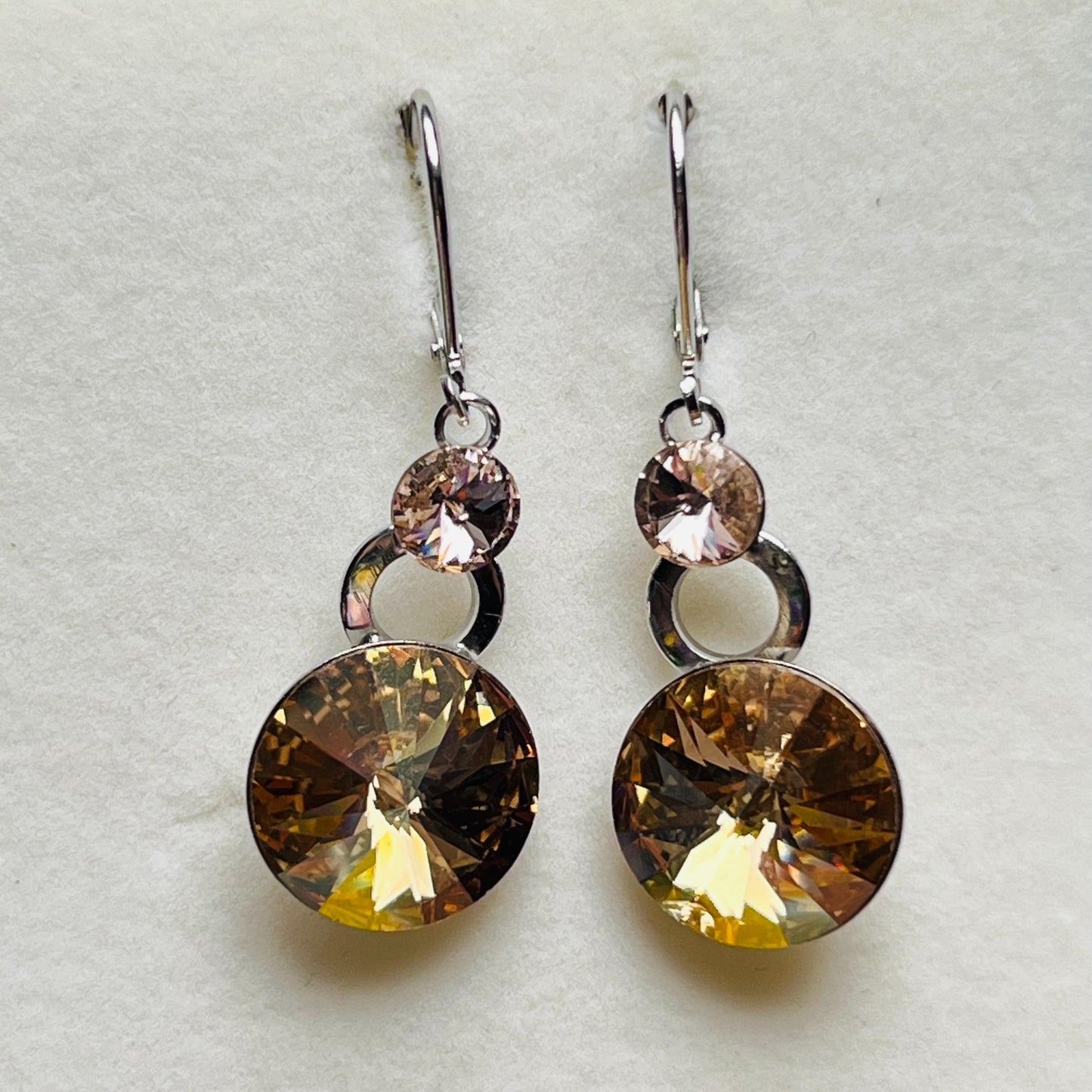 3968 Vintage Earring mit Swarovski Crystals 40mm