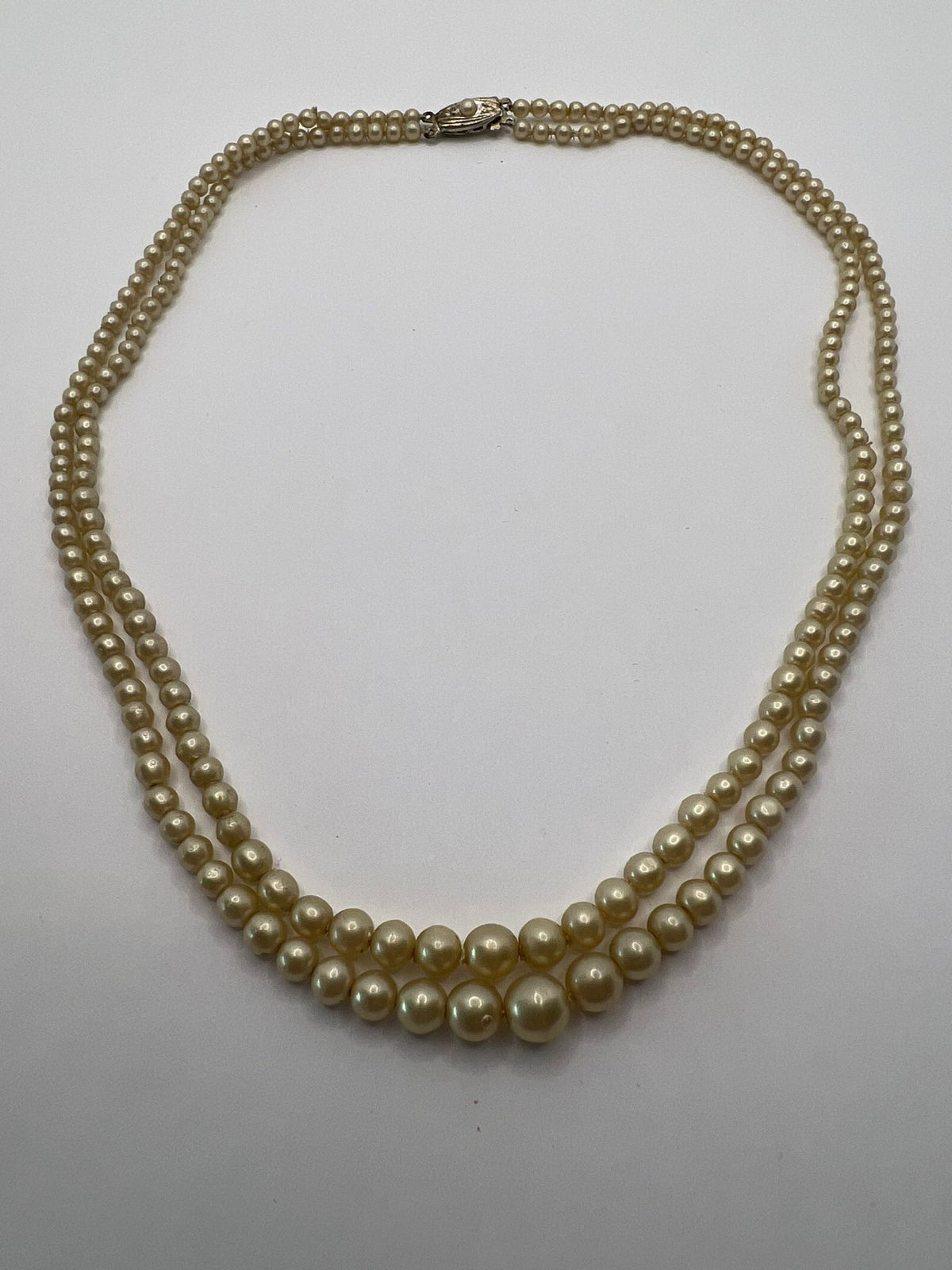 6322 Vintage Mehrsträngige Perlenkette 47cm