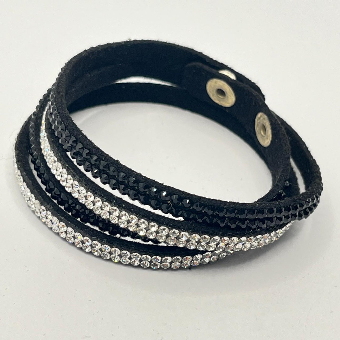 7052 Vintage Swarovski Kristallen Mehrlagiges Wickelarmband 38cm
