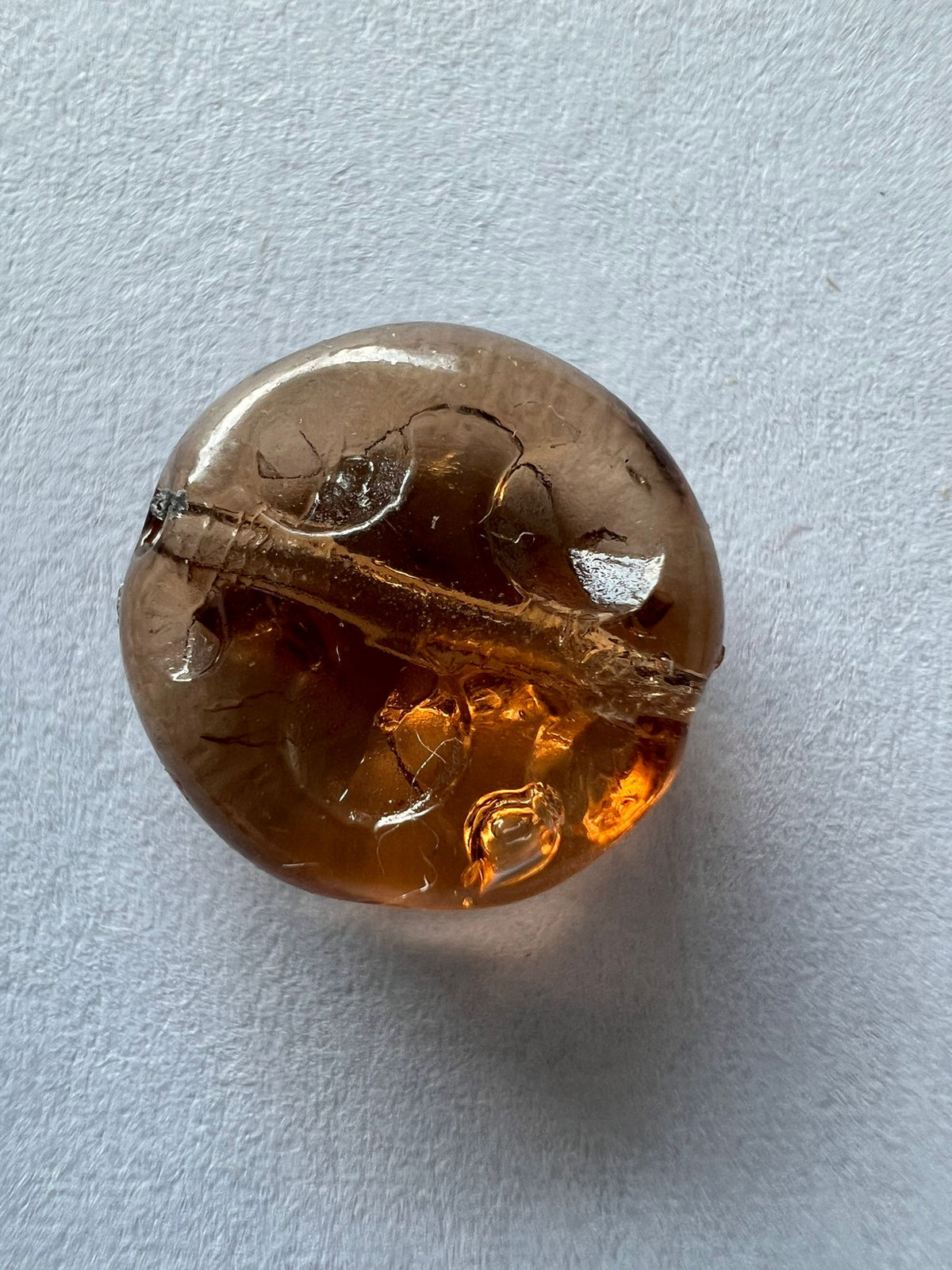5726 Vintage Acryl Perlen Bernstein 11mm