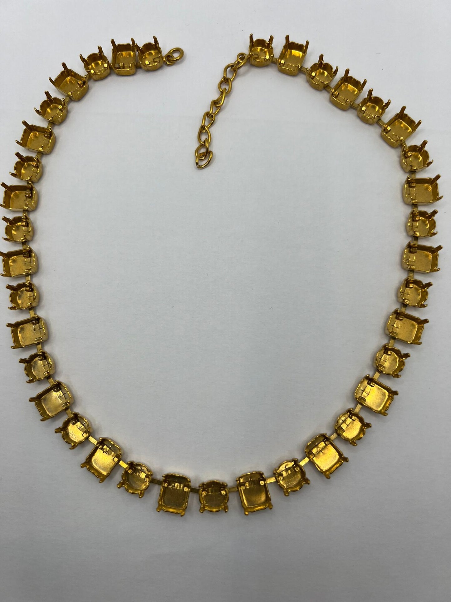 6420 Vintage leerer Collier zum Befüllen mit Swarovski Kristallen 38cm