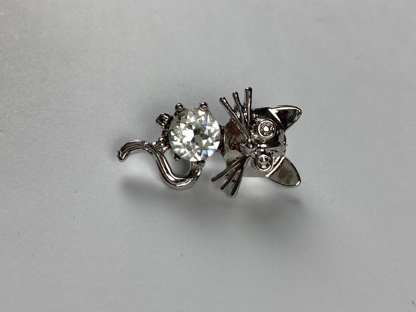 8197 Vintage Katzenbrosche 30x18mm