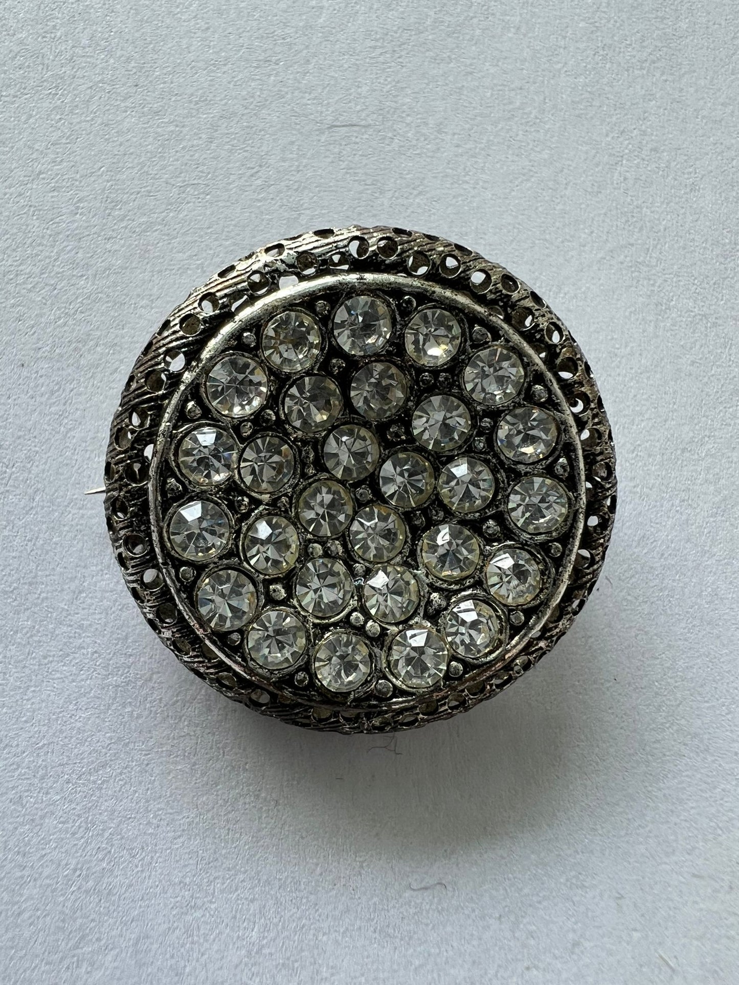 8545 Vintage Swarovski Kristallen Brosche 25mm