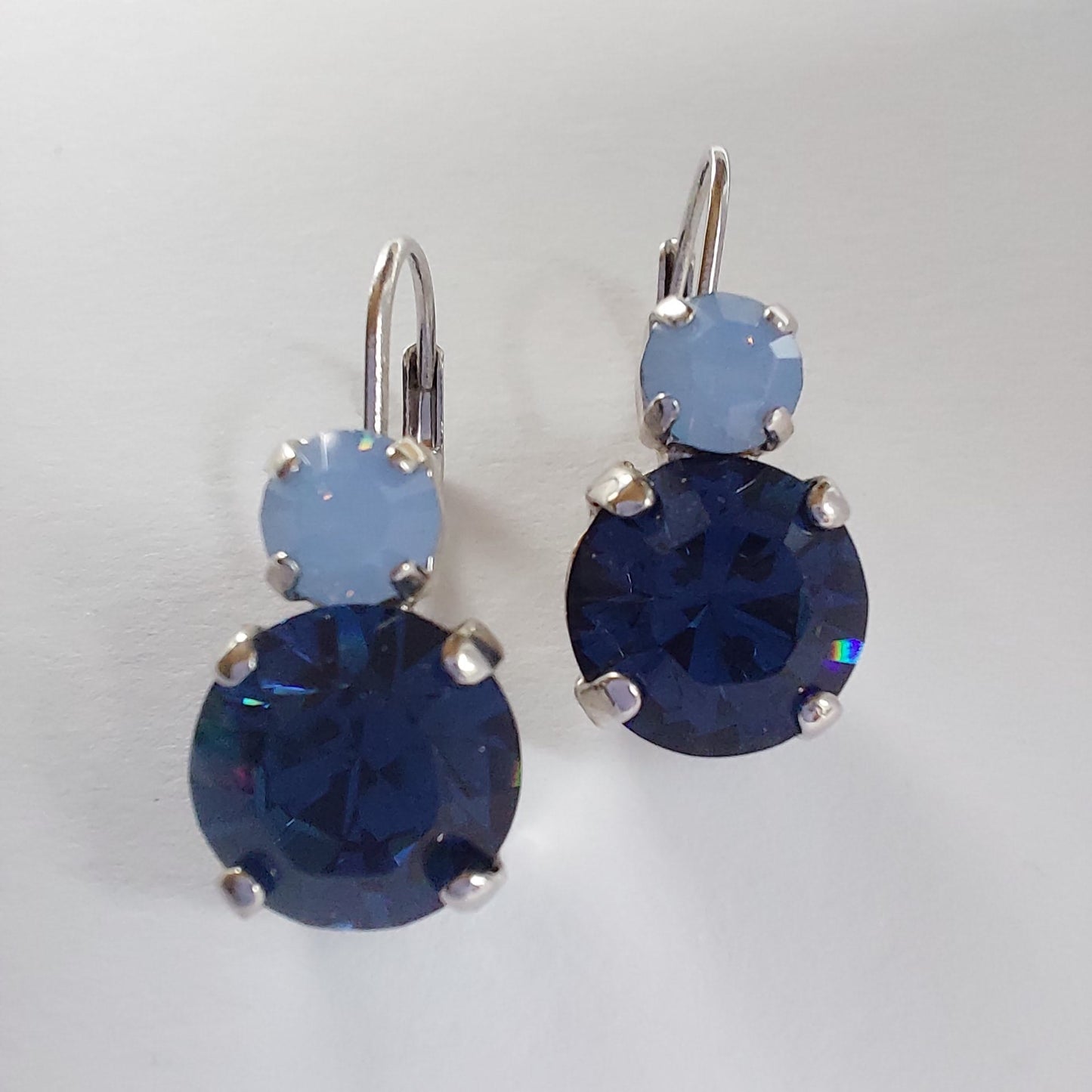 3283 Vintage-Ohrringe mit Swarovski Pearls 23mm