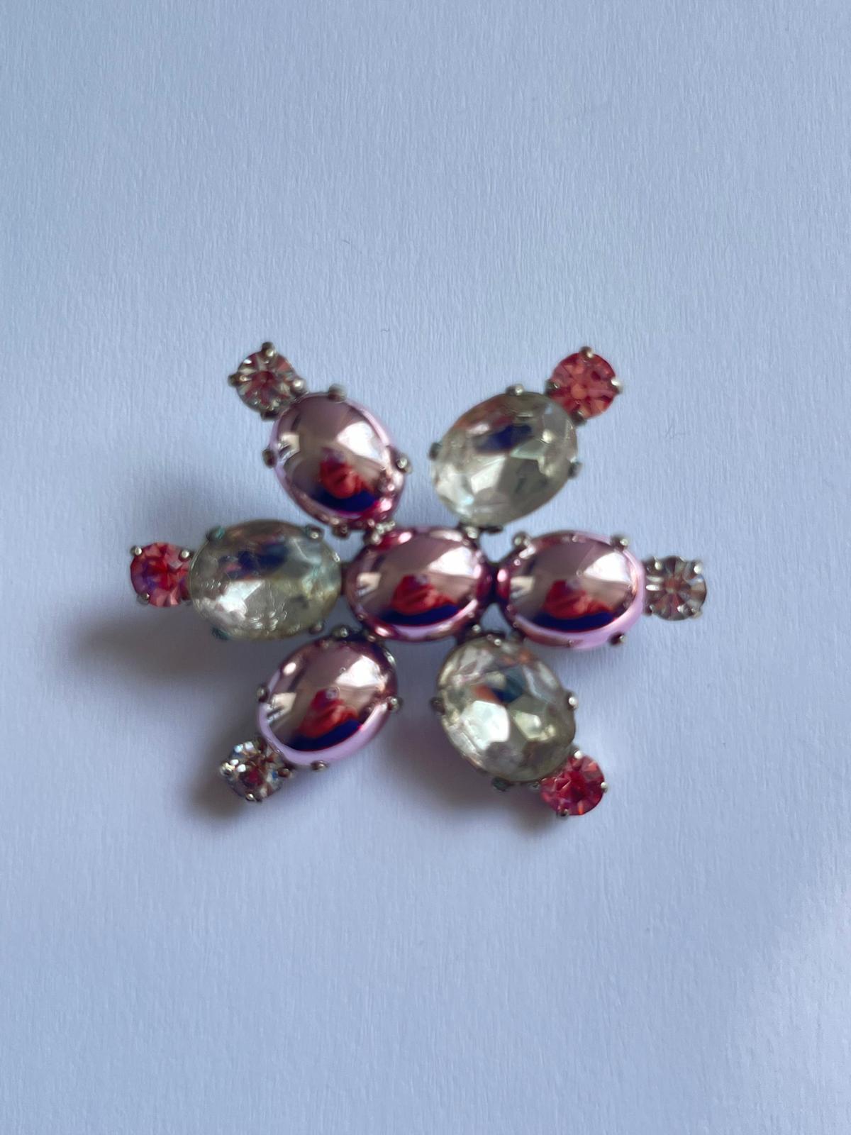 8565 Vintage Swarovski Kristallen Brosche 40mm