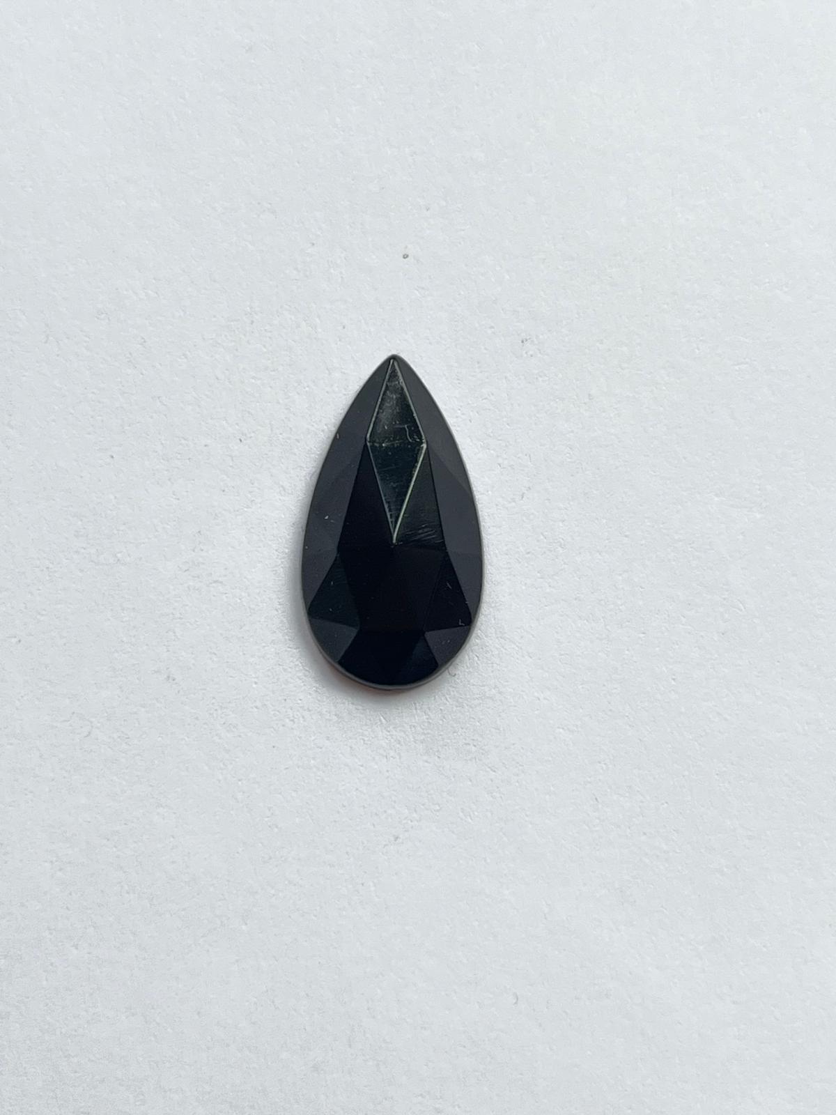 5835 Vintage Kunststoff Tropfen Crystal Cut Cabochon 19mm