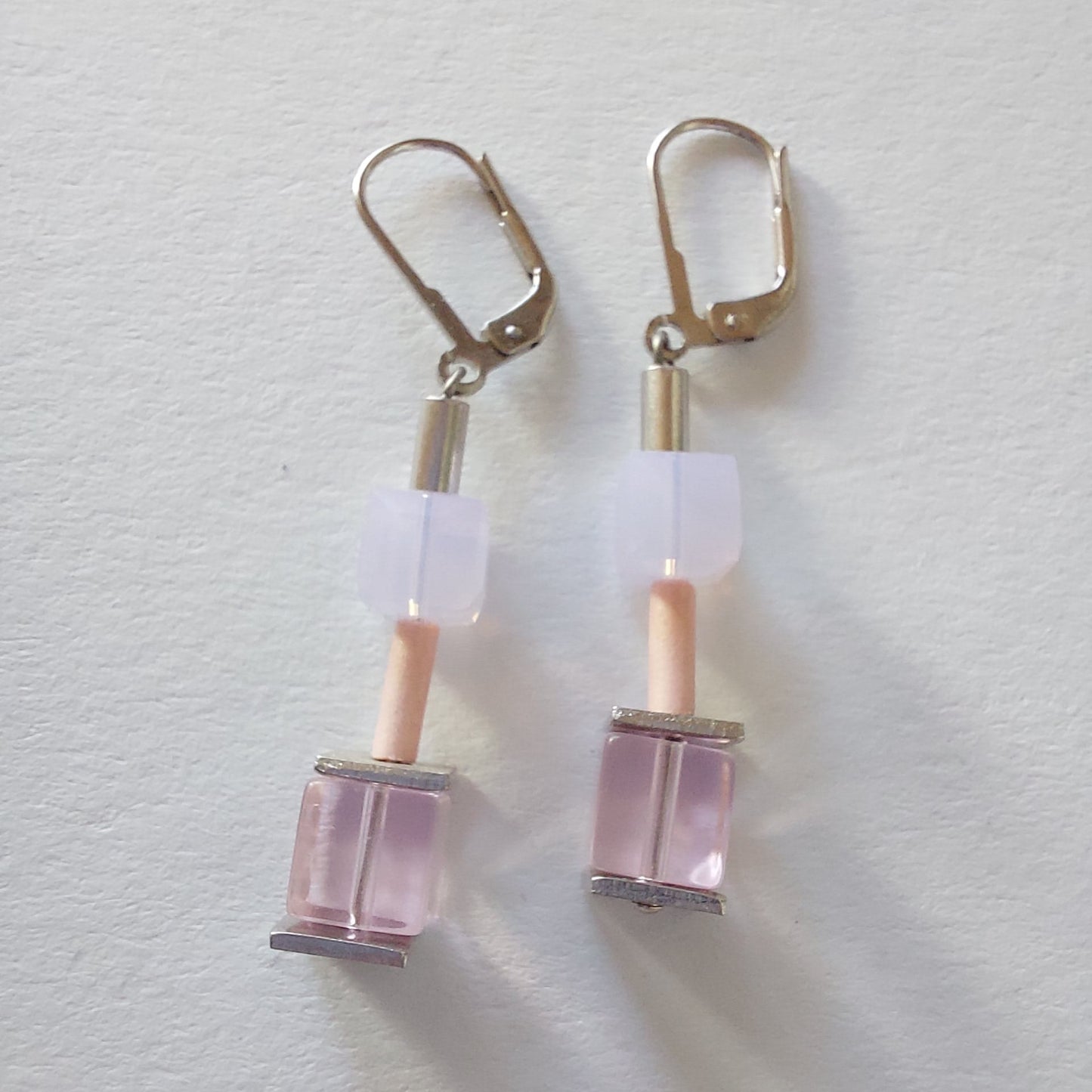 3417 Vintage-Ohrringe mit Swarovski Beads 43mm