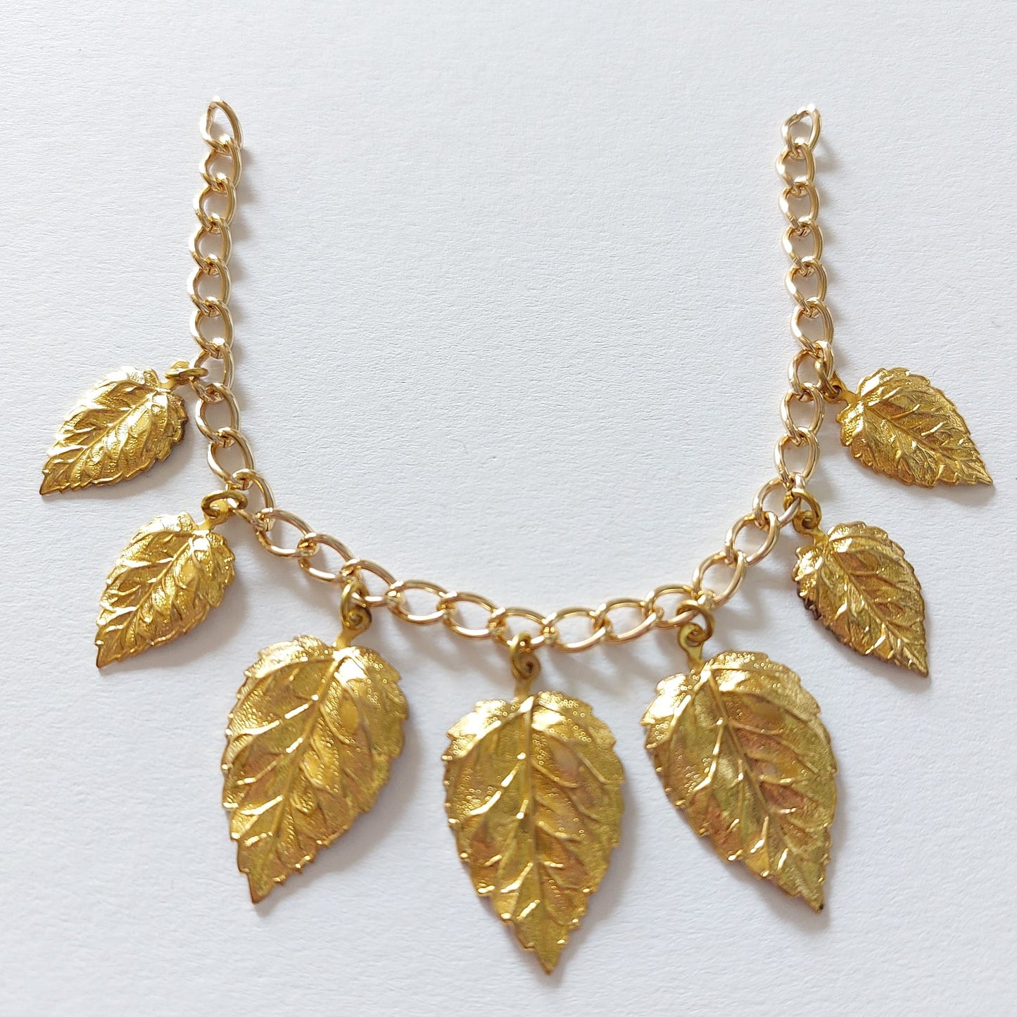 Vintage Blatt Trachten Schmuck 17cm