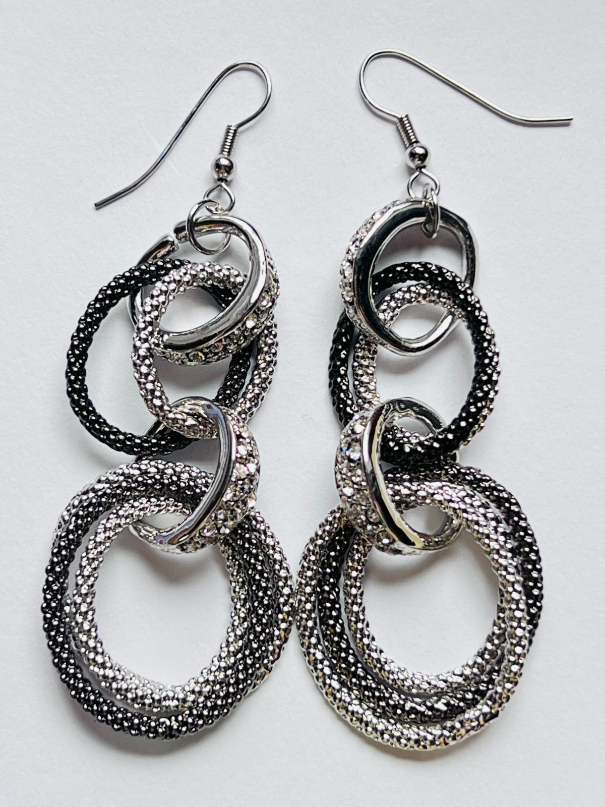 3922 Vintage Earring mit Swarovski Crystals 85mm