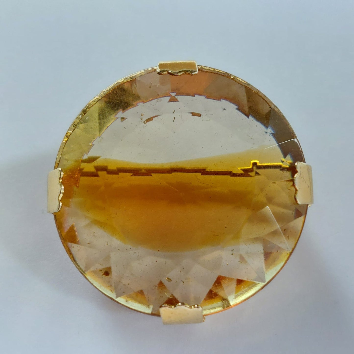 8416 Vintage Kristallen Brosche 34mm