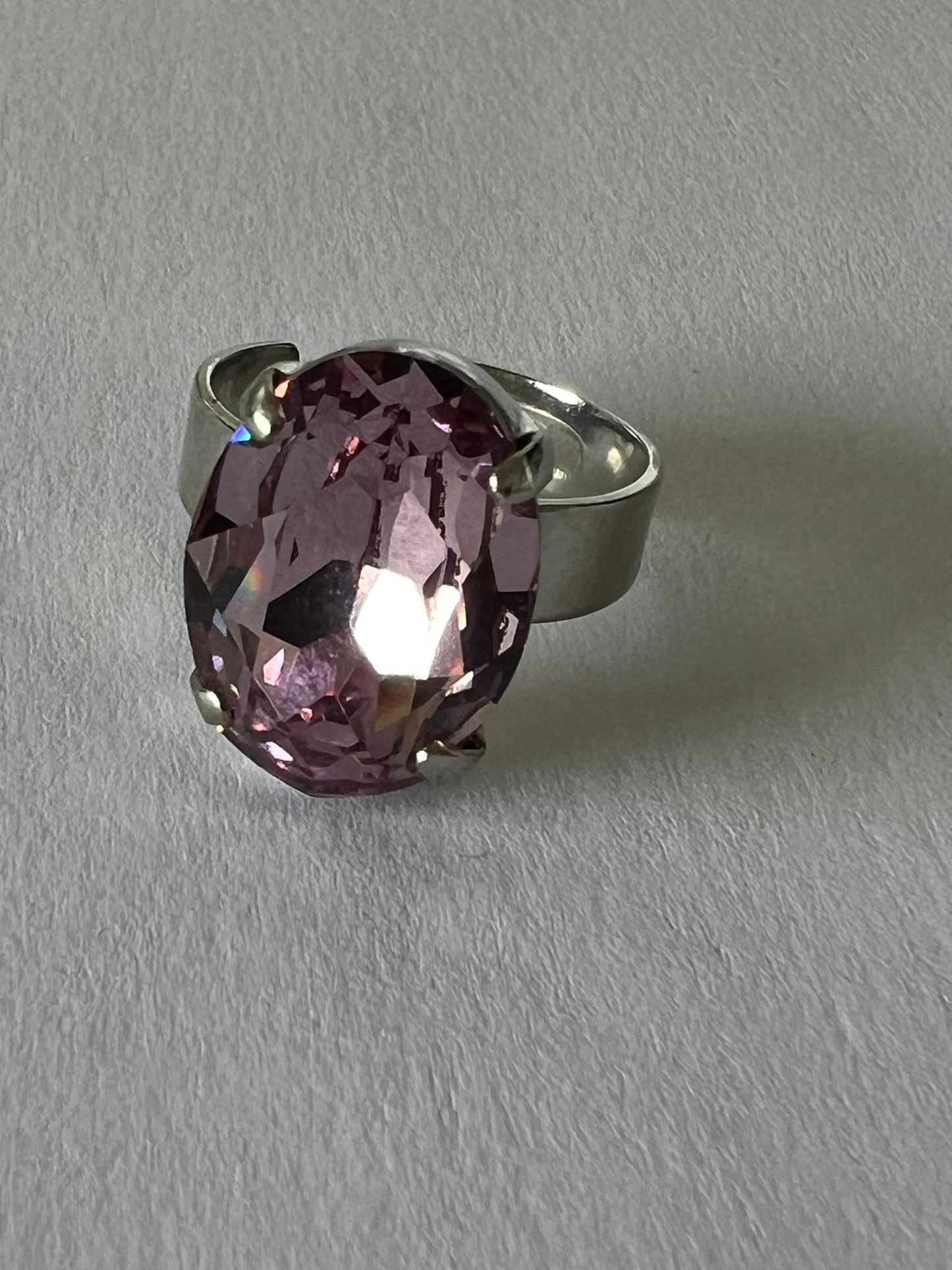 9751 Vintage Swarovski Kristallen Ring 17mm