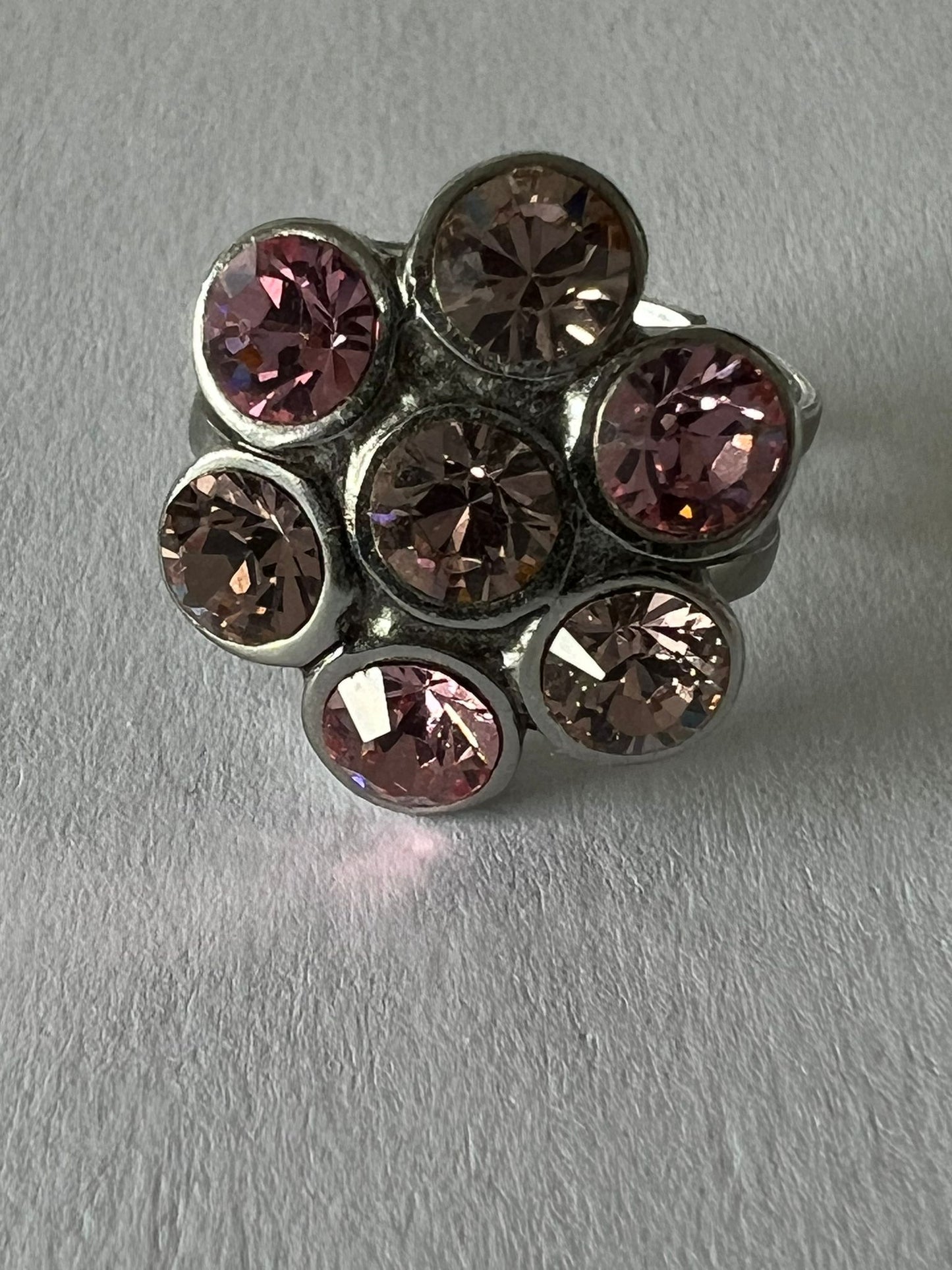 9780 Vintage Swarovski Kristallen Ring 20mm