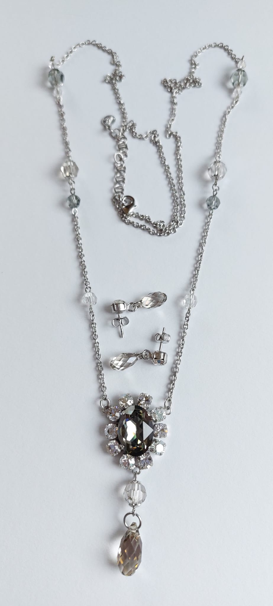 6978 Vintage Jewelry Set made with Swarovski Kristallen 92cm