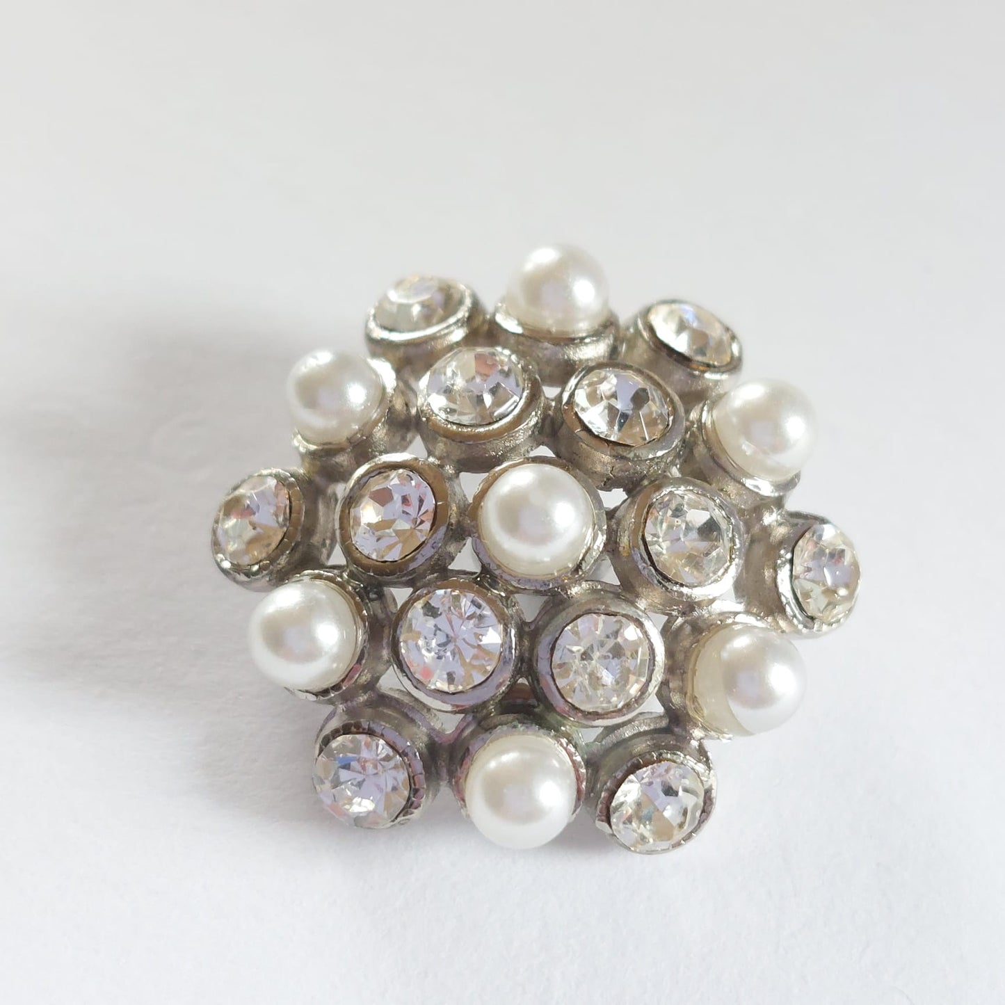 4159 Knopfe mit Swarovski Kristallen & Perlen 19.5mm