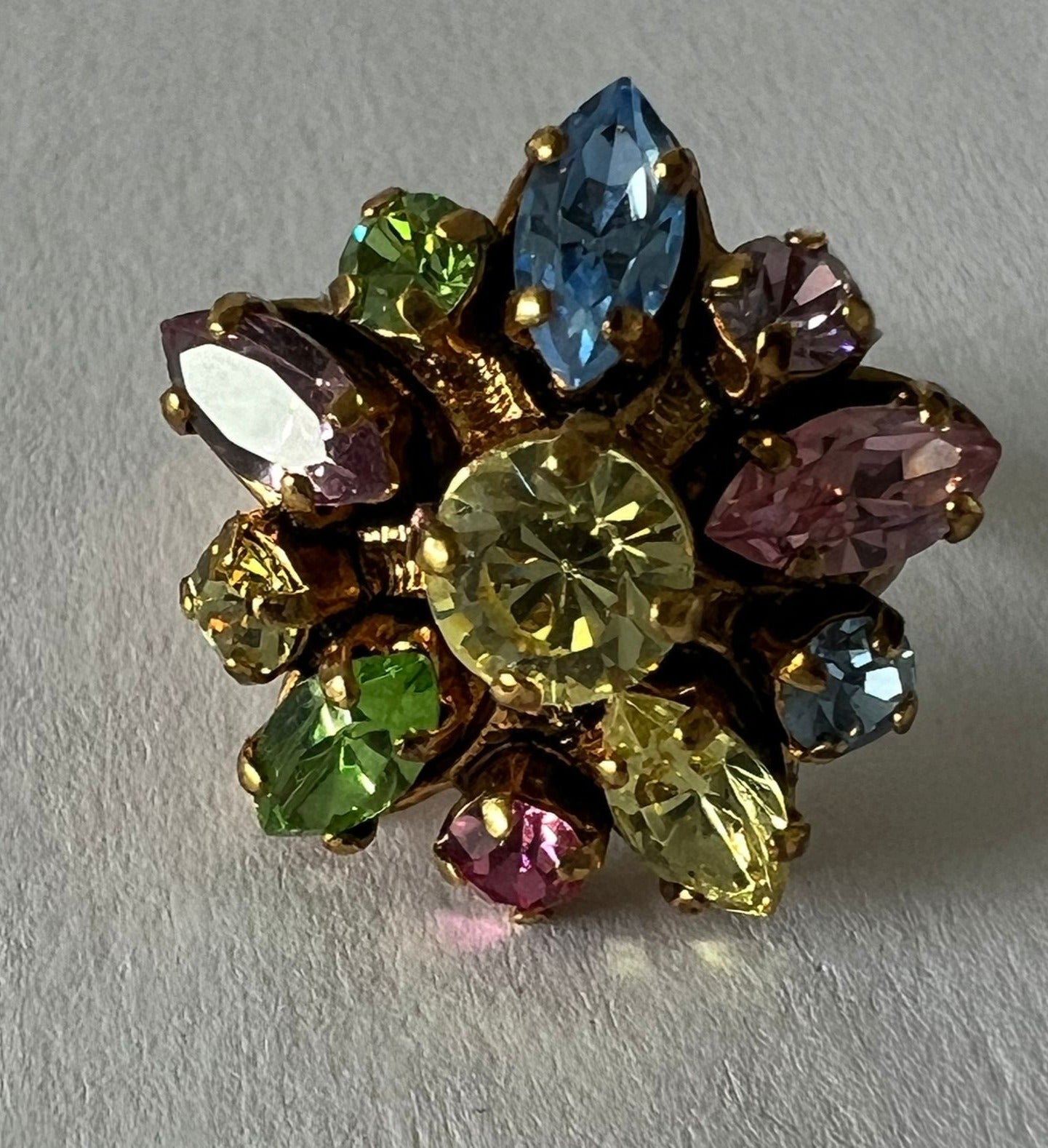 9761 Vintage Swarovski Kristallen Ring 20mm