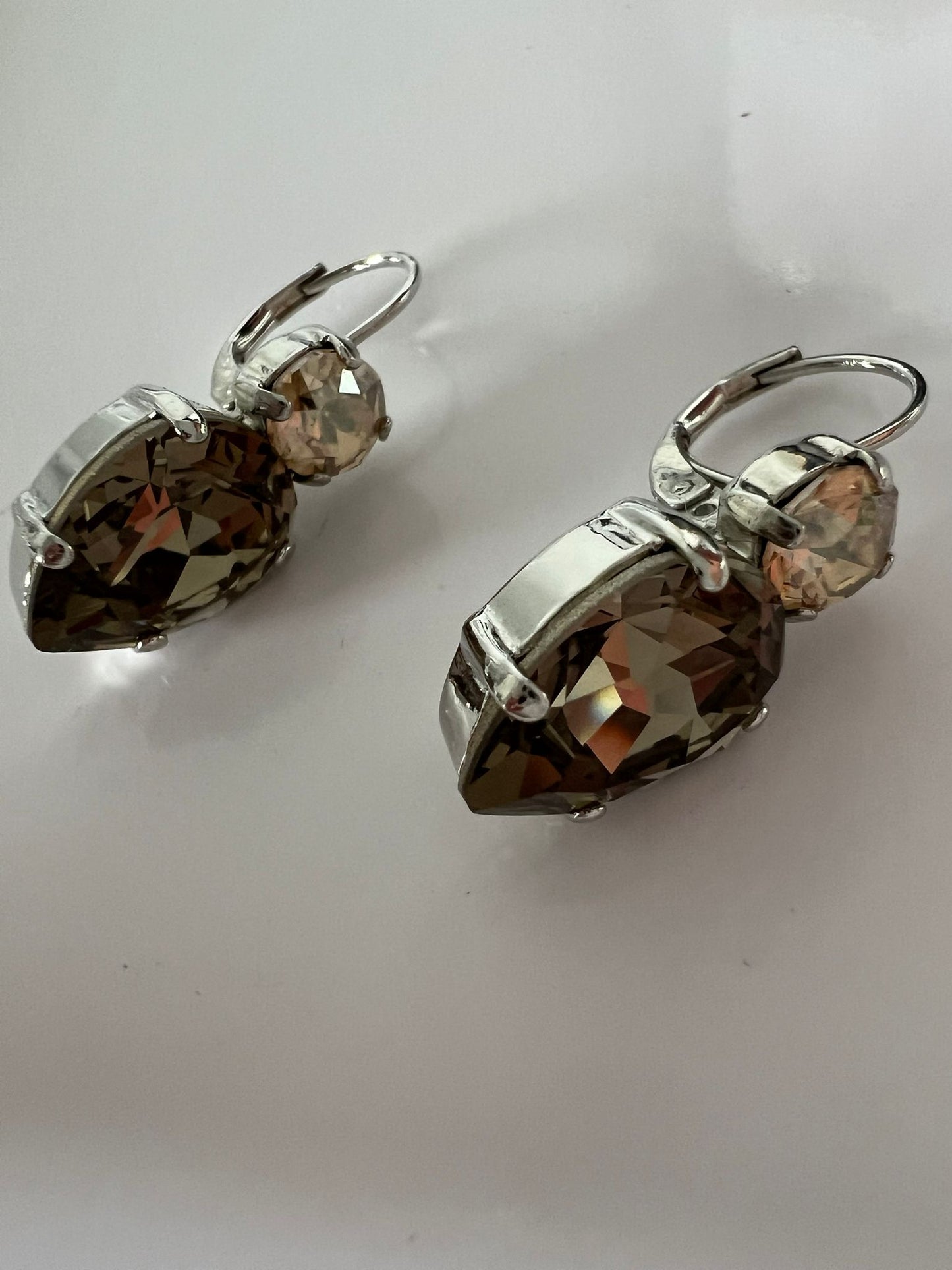 30410 Vintage Swarovski Kristallen Ohrhänger 20mm