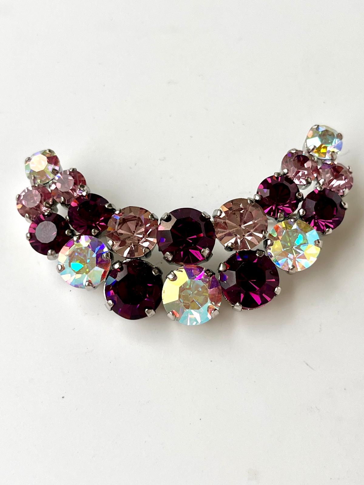 8476 Vintage Swarovski Kristallen Brosche 60mm