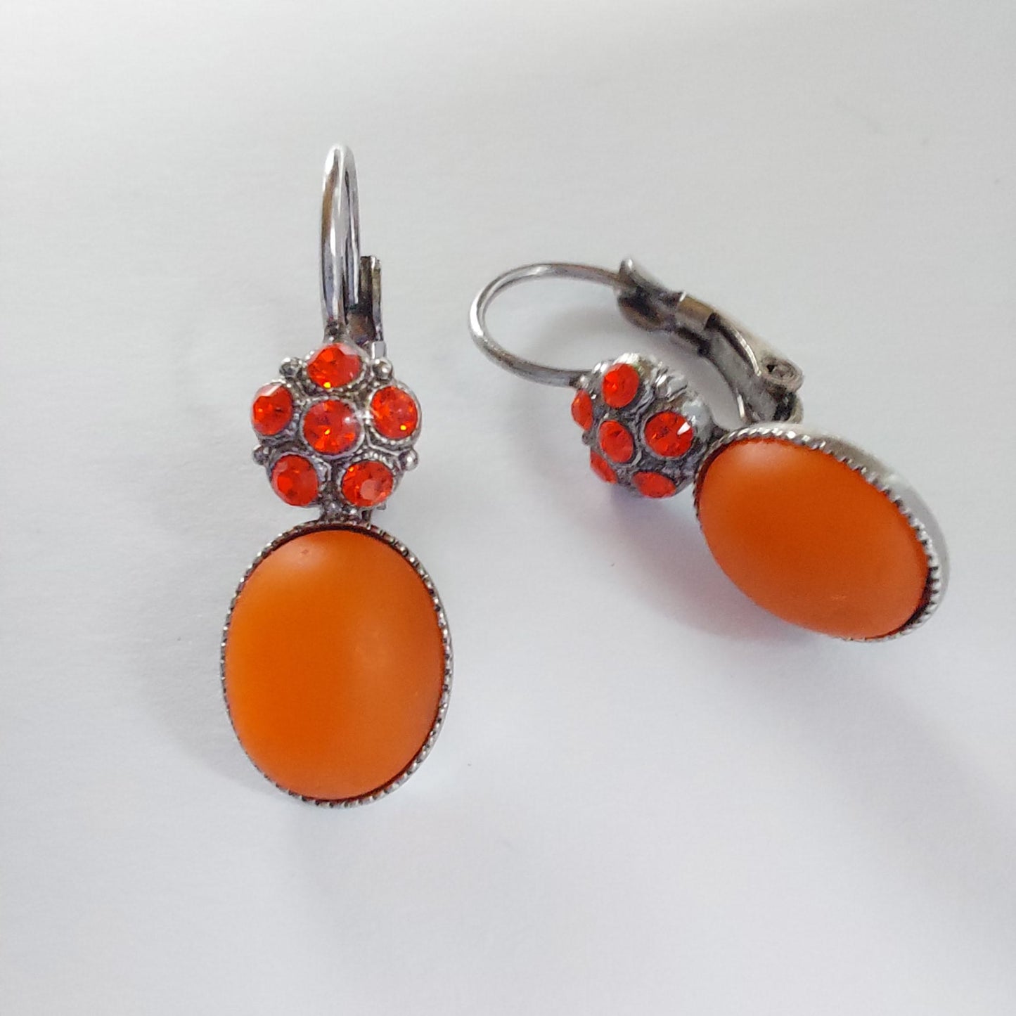 3274 Vintage-Ohrringe mit Swarovski Pearls 27mm
