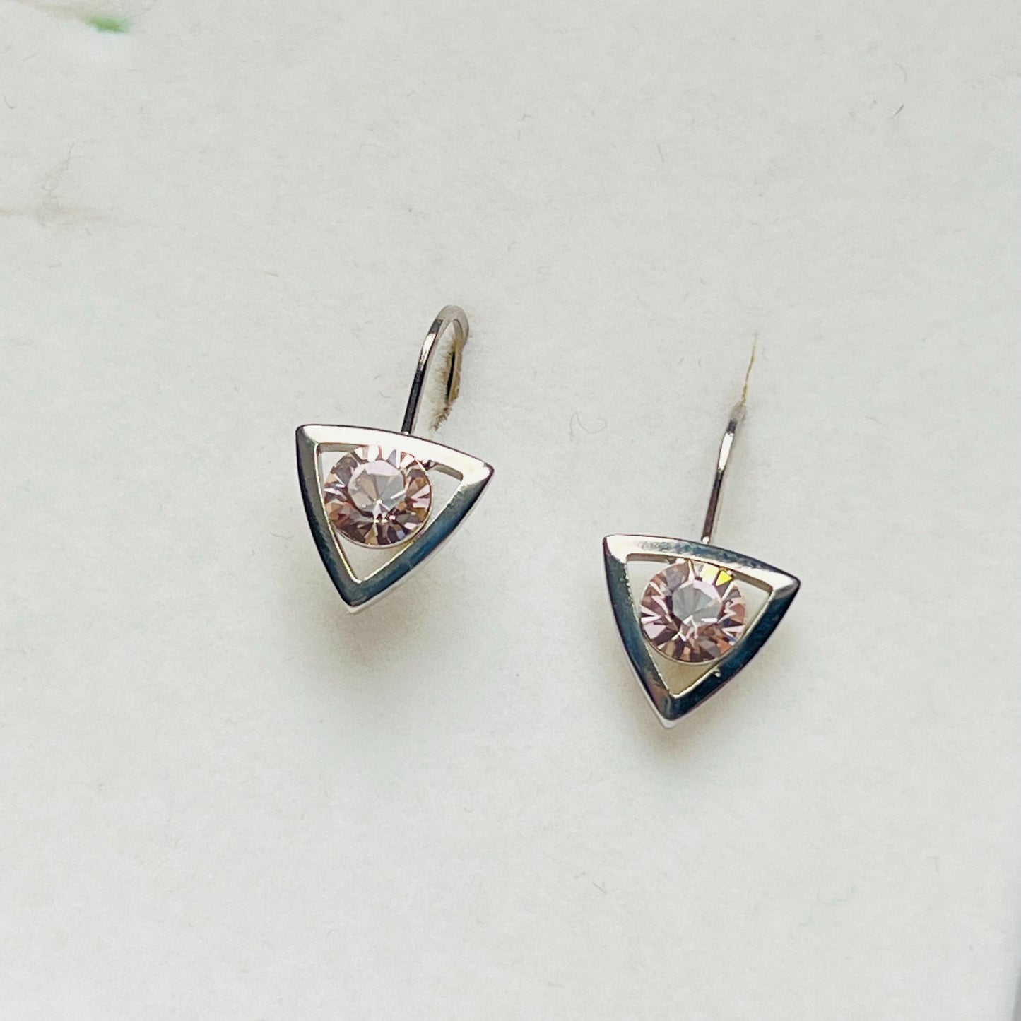 3913 Vintage Earrings mit Swarovski-Kristallen 20mm