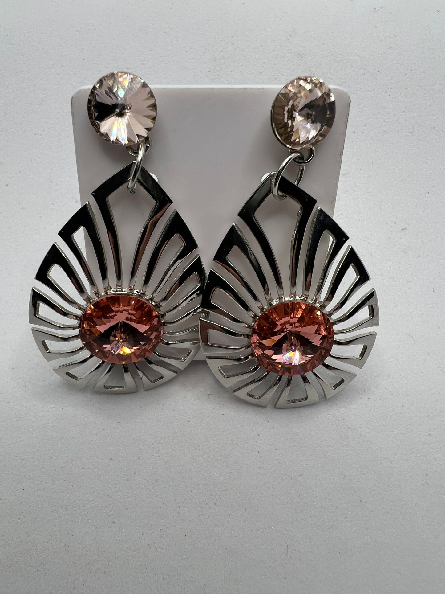 30554 Vintage Swarovski Kristallen Ohrstecker 33mm