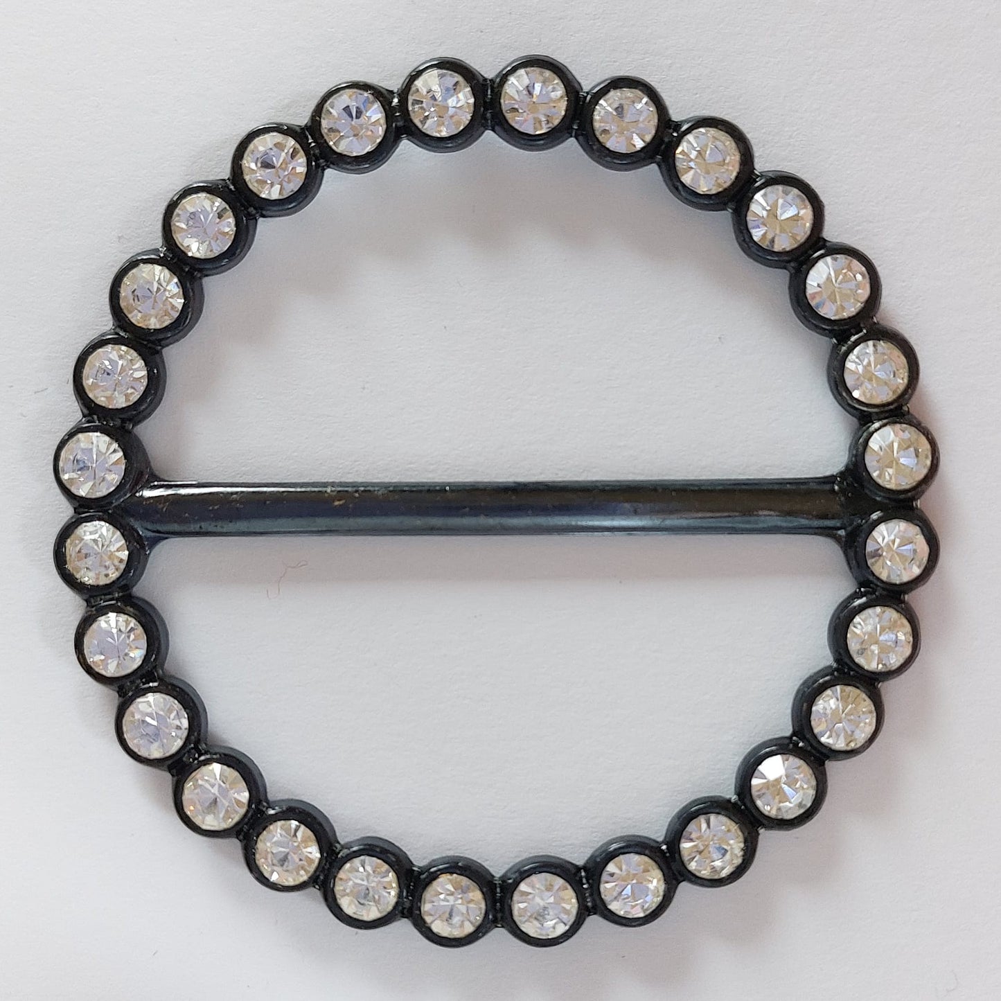 2034 Gürtelschnalle mit Swarovski Kristallen 60mm