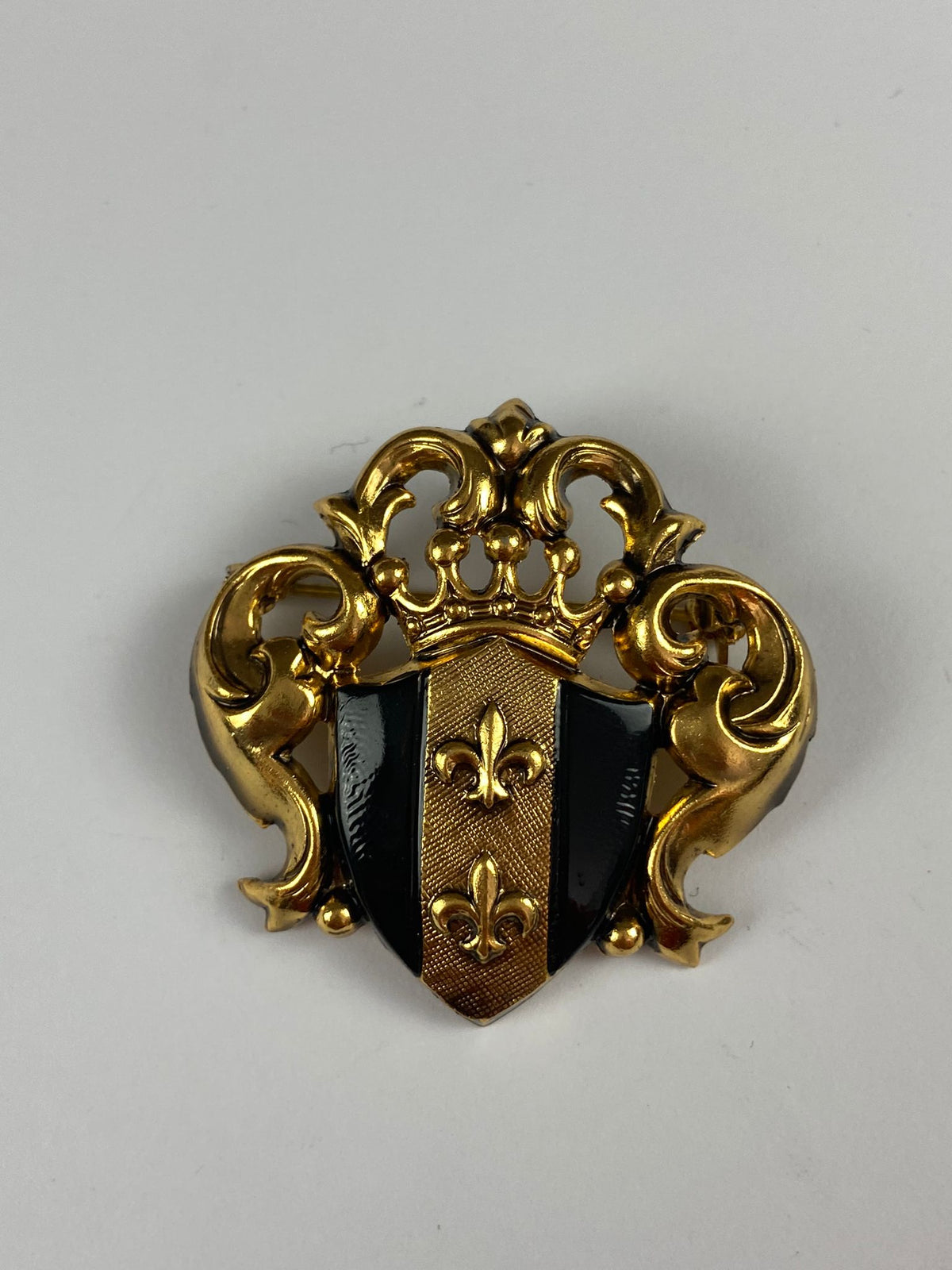 8297 Vintage Wappen Brosche 43x43mm