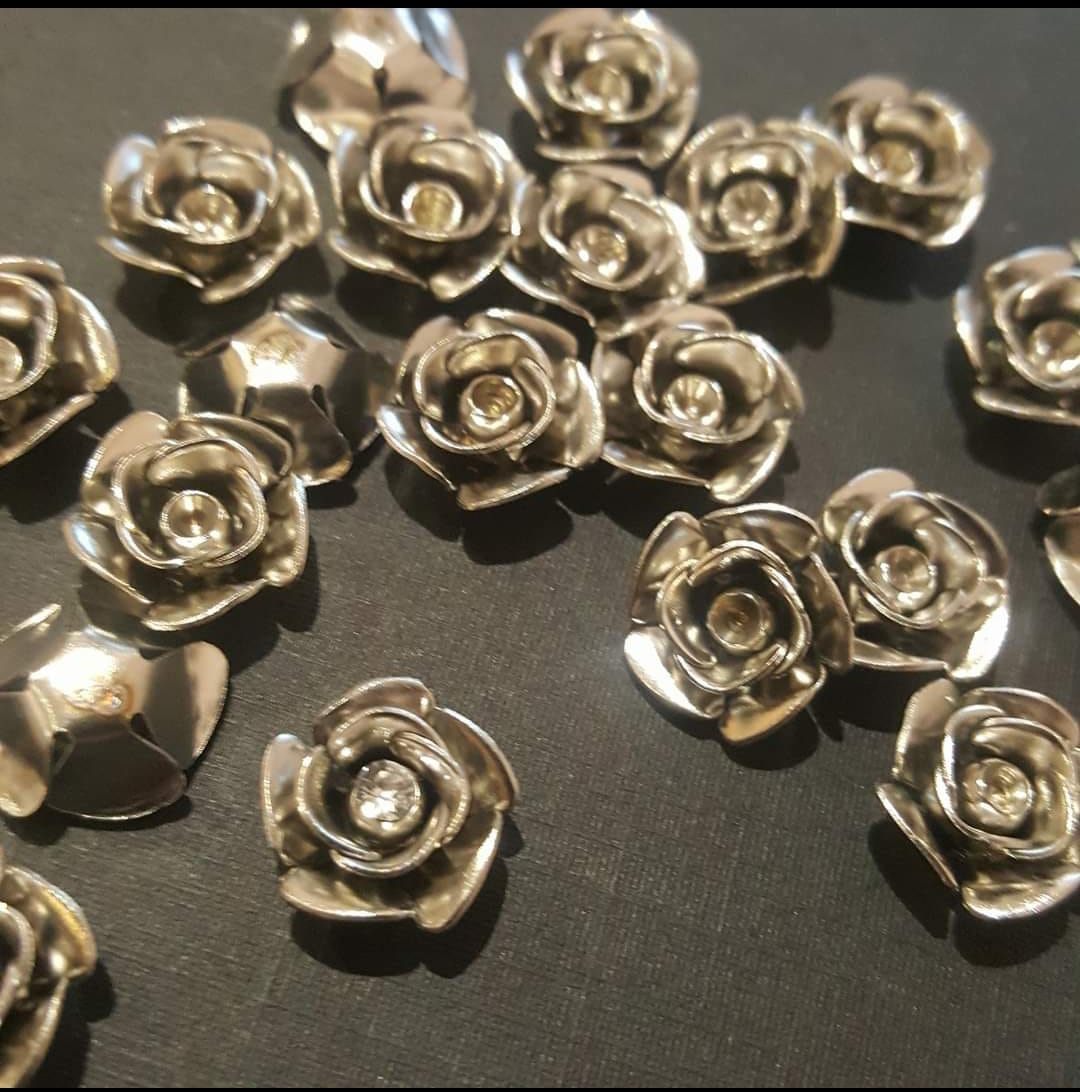 Einleger Rose Edelstahl 12mm